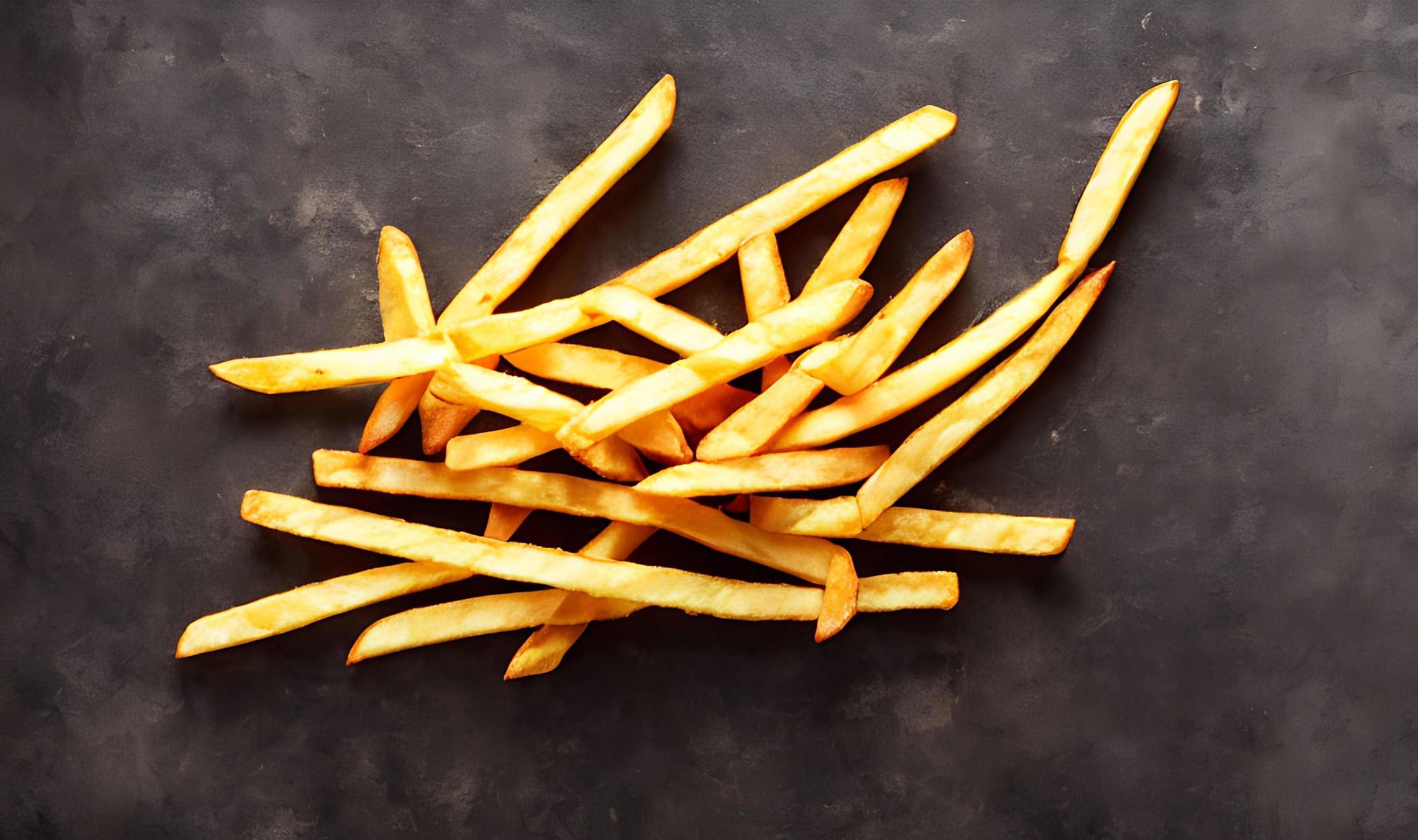 Delicious hot and crispy fried potatoes. Fast food and restaurant products. Stock Free