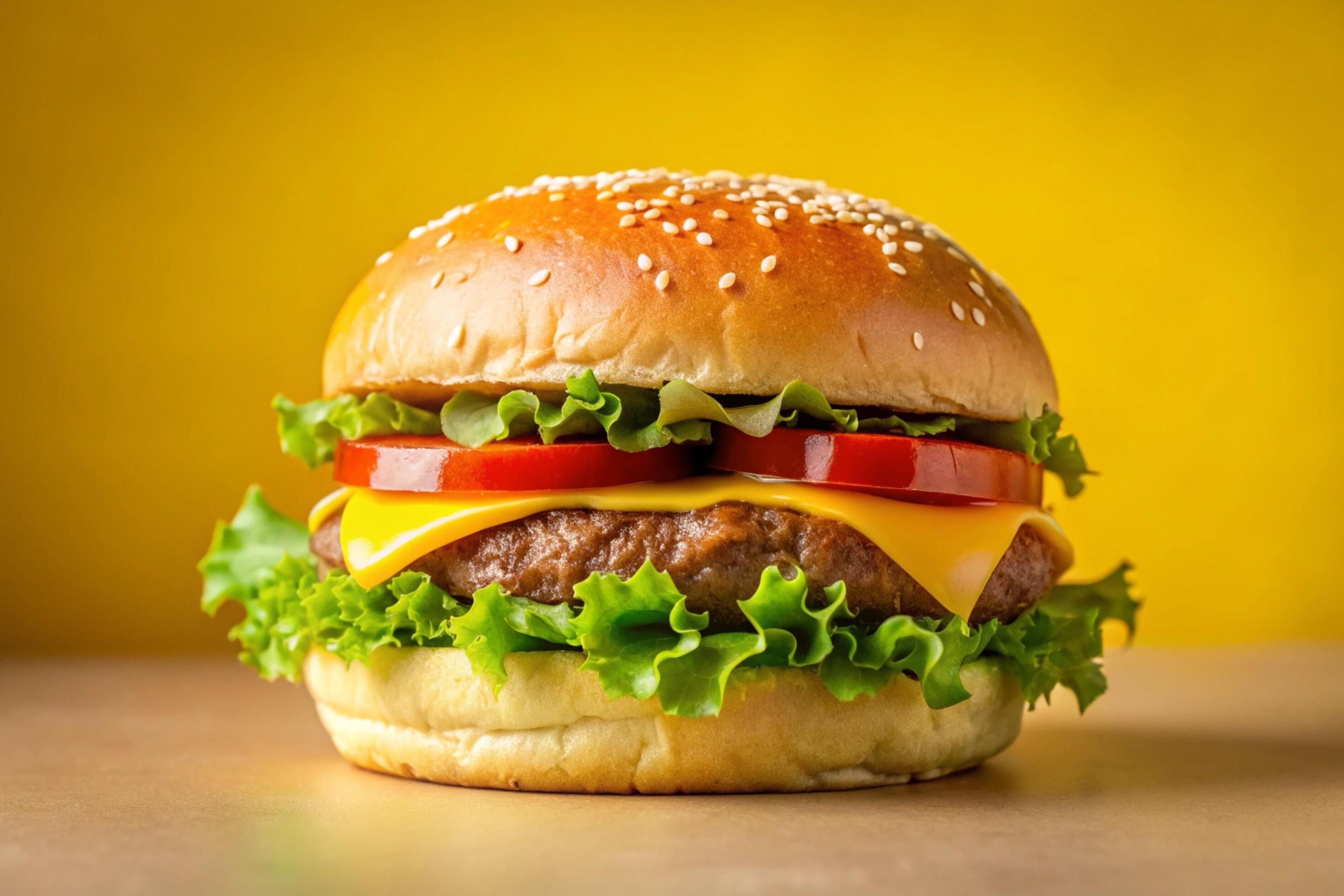 Burger photo isolated on clean background Stock Free