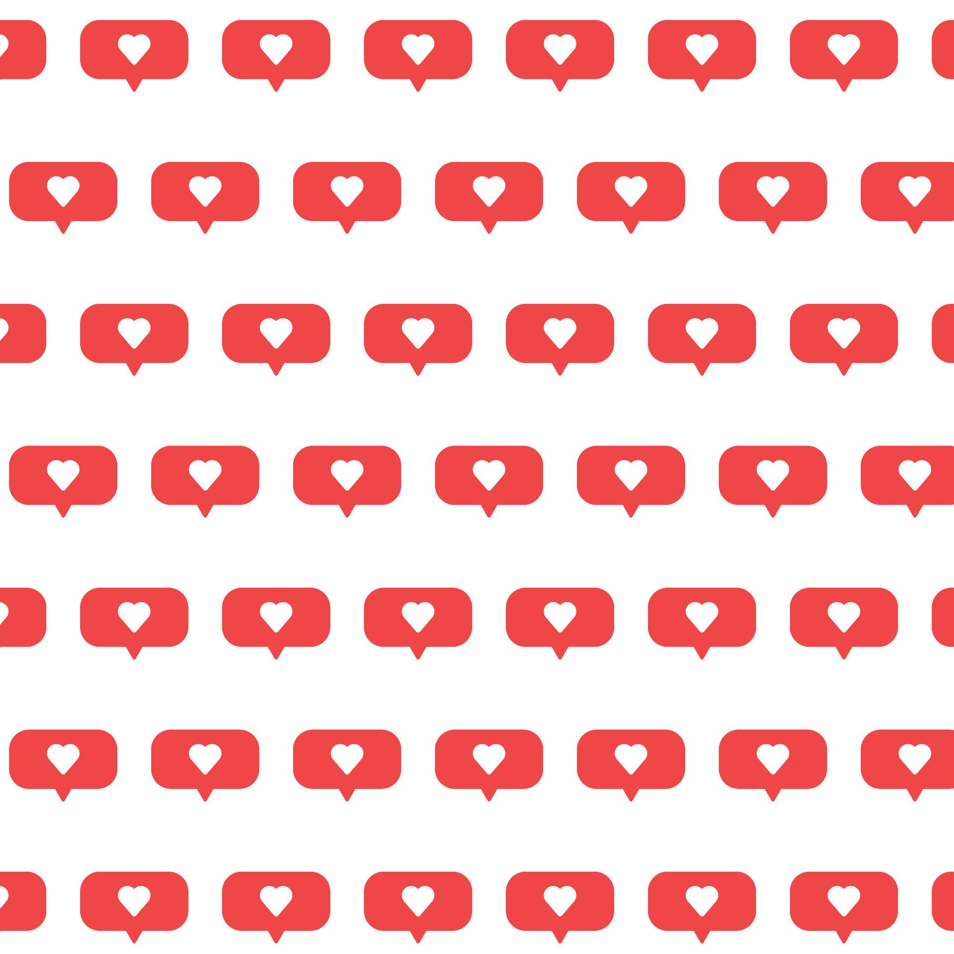 red hearts like on white background seamless pattern for Valentine’s Day Free Vector