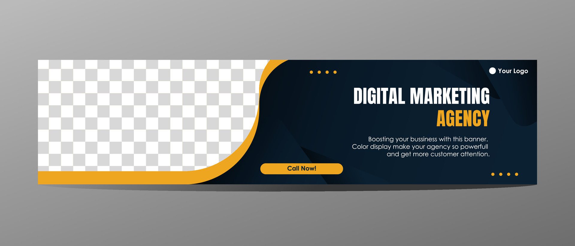 Banner design with atractive style for more promotion Free Vector