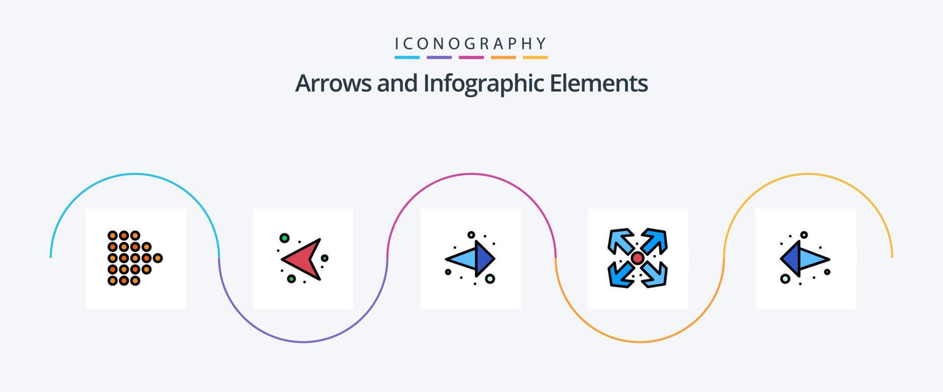 Arrow Line Filled Flat 5 Icon Pack Including . left. direction. direction. maximize Stock Free