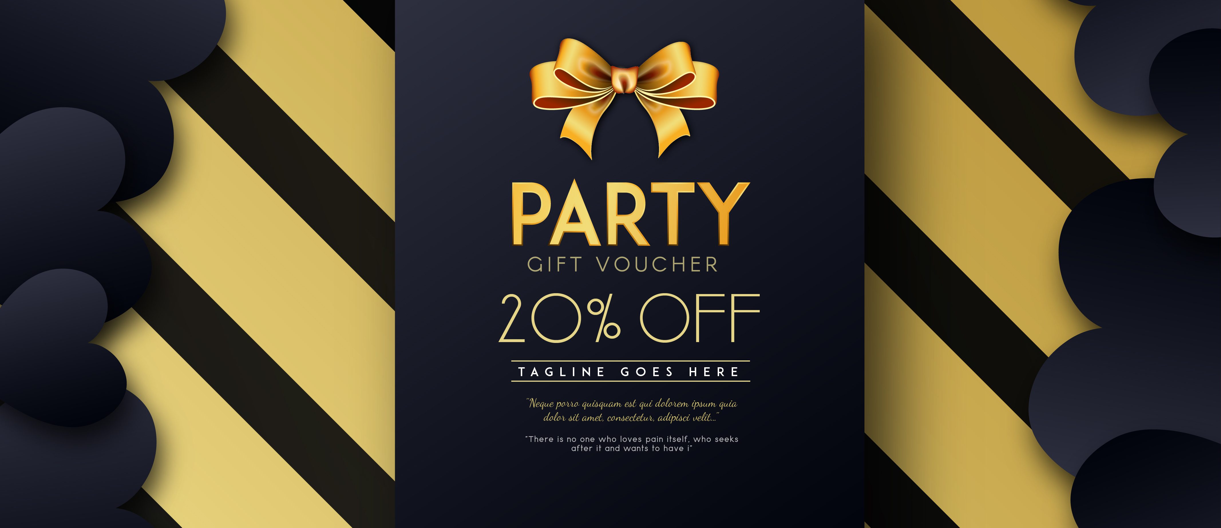 Luxury Gift Voucher Discount Coupon Banner Free Vector