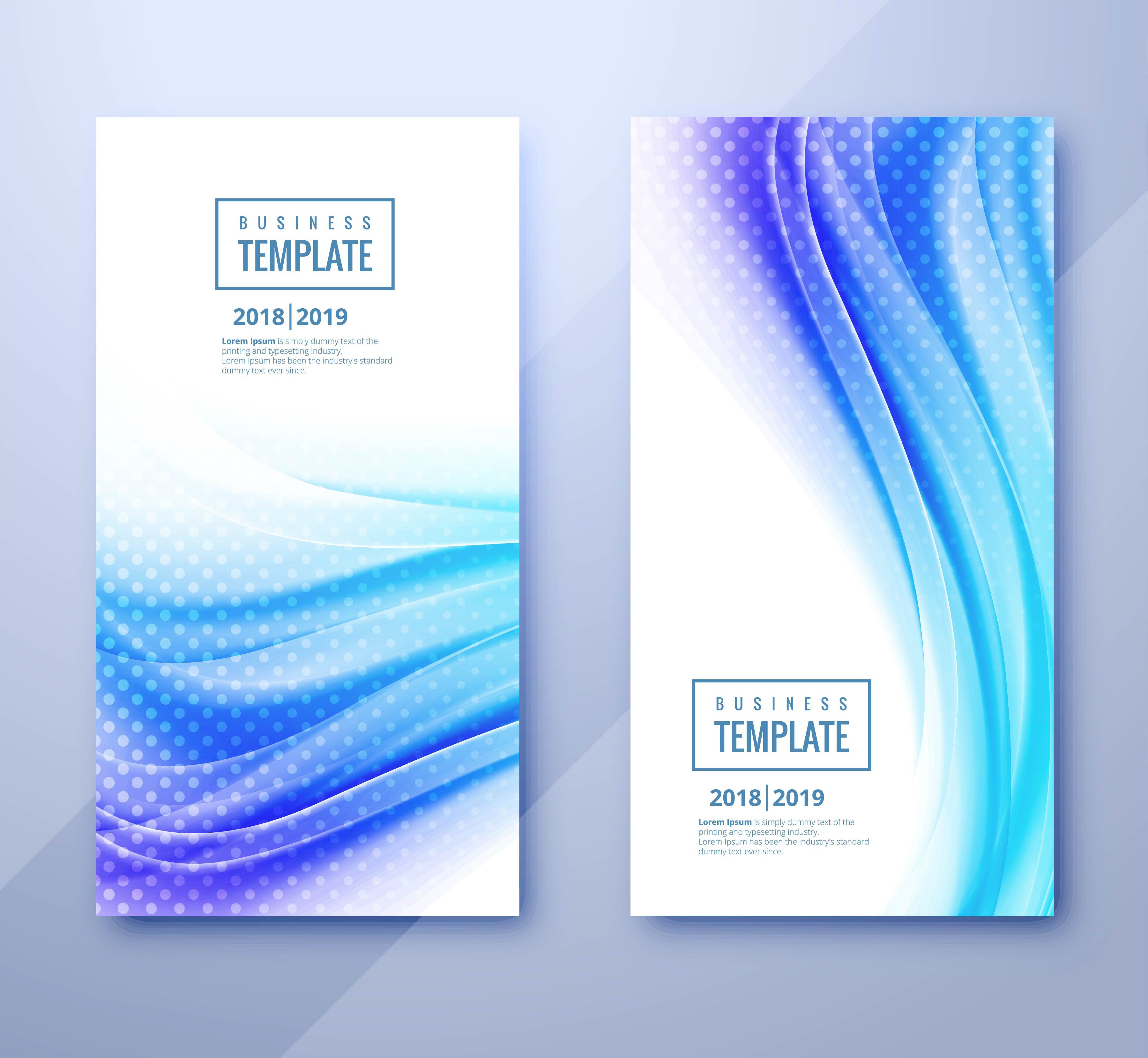 Abstract business template header set design Free Vector