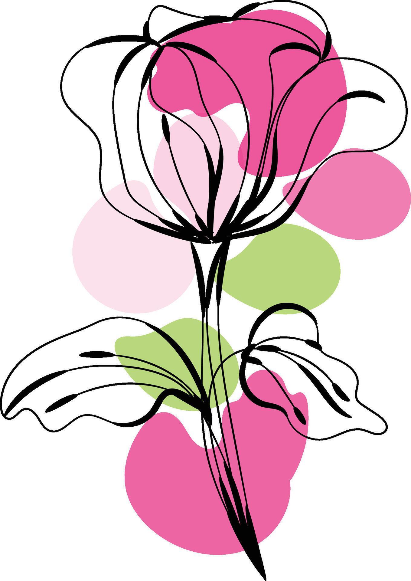 Monochromatic spring flowers collection Stock Free