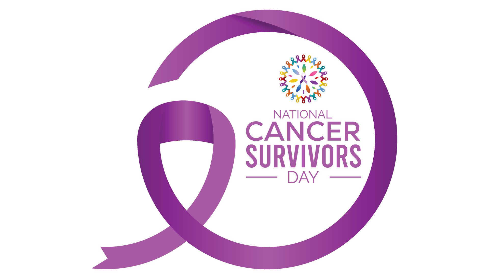 National Cancer Survivors Day observed every year in June. Template for background, banner, card, poster with text inscription. Free Vector