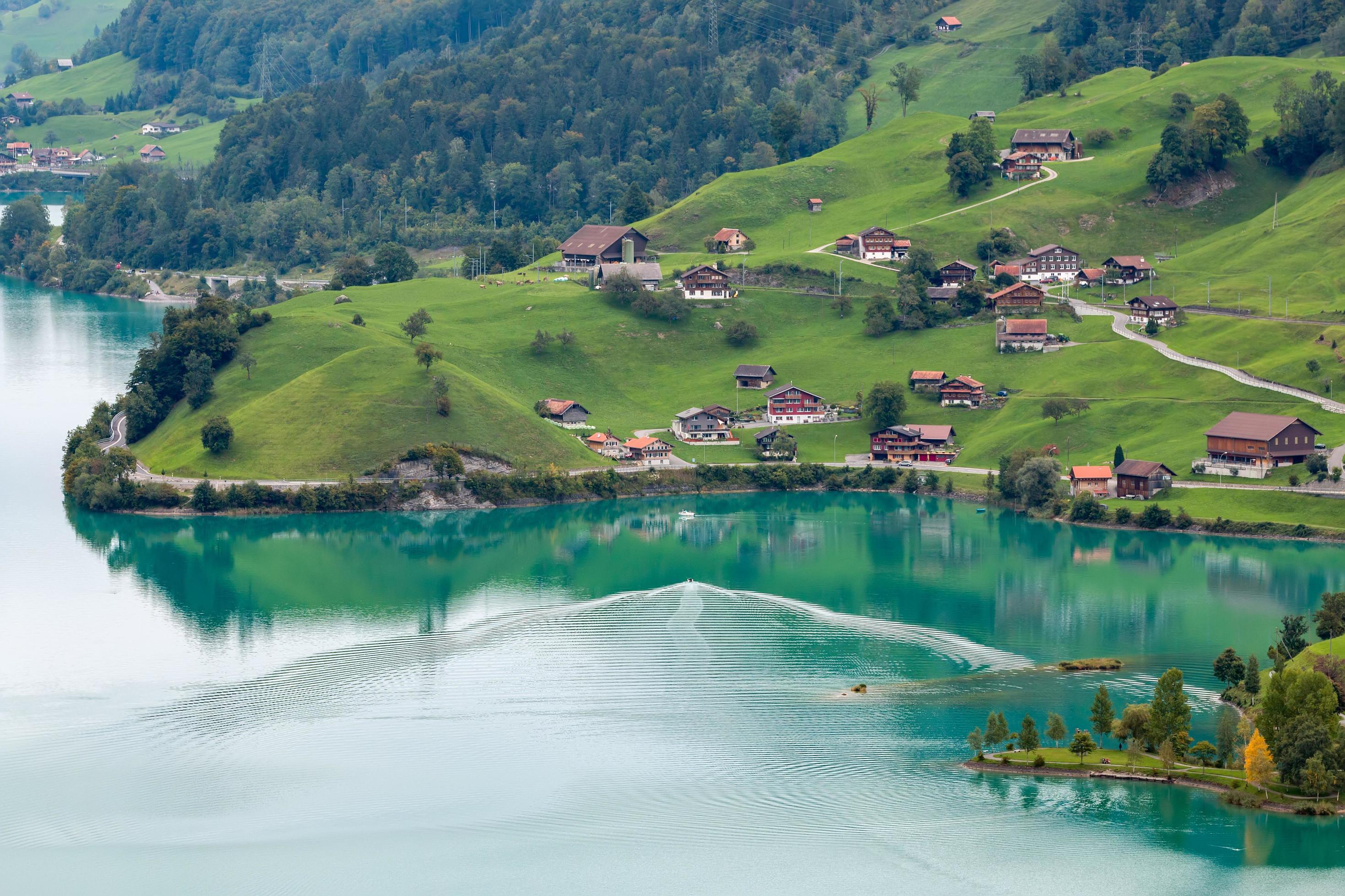 View of Brienz in the Bernese Oberland Region of Switzerland Stock Free