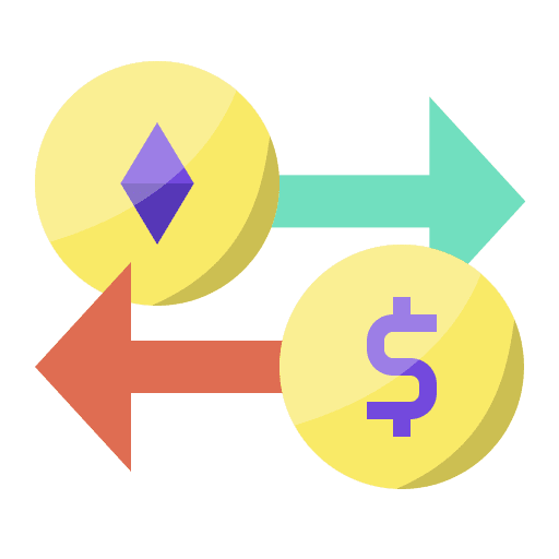 Exchange, transfer, digital icon