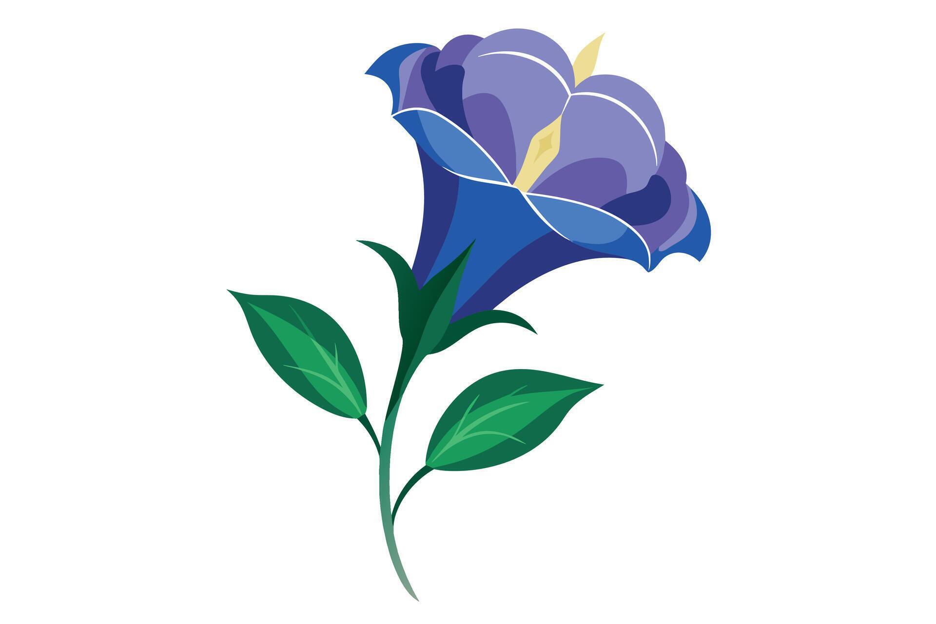 lisianthus Flower Vector Illustration Isolated on a Clean Background Stock Free