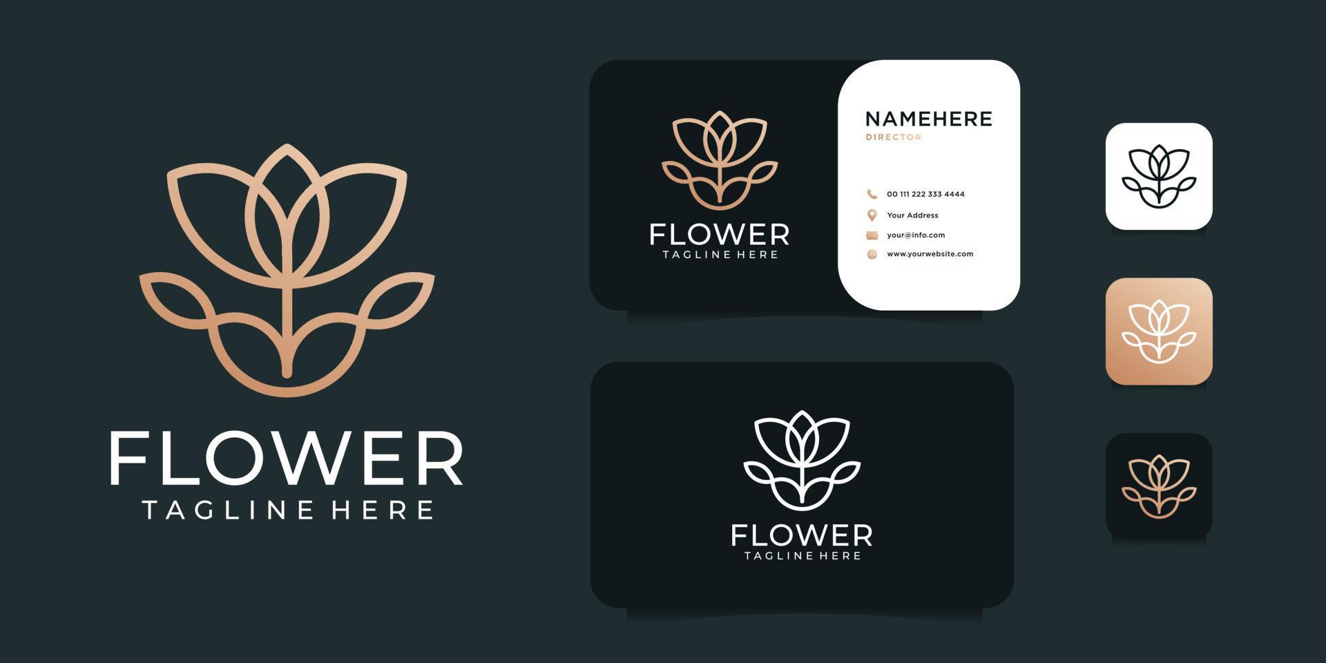 Spa decoration feminine flower logo design set collection Stock Free and Free SVG