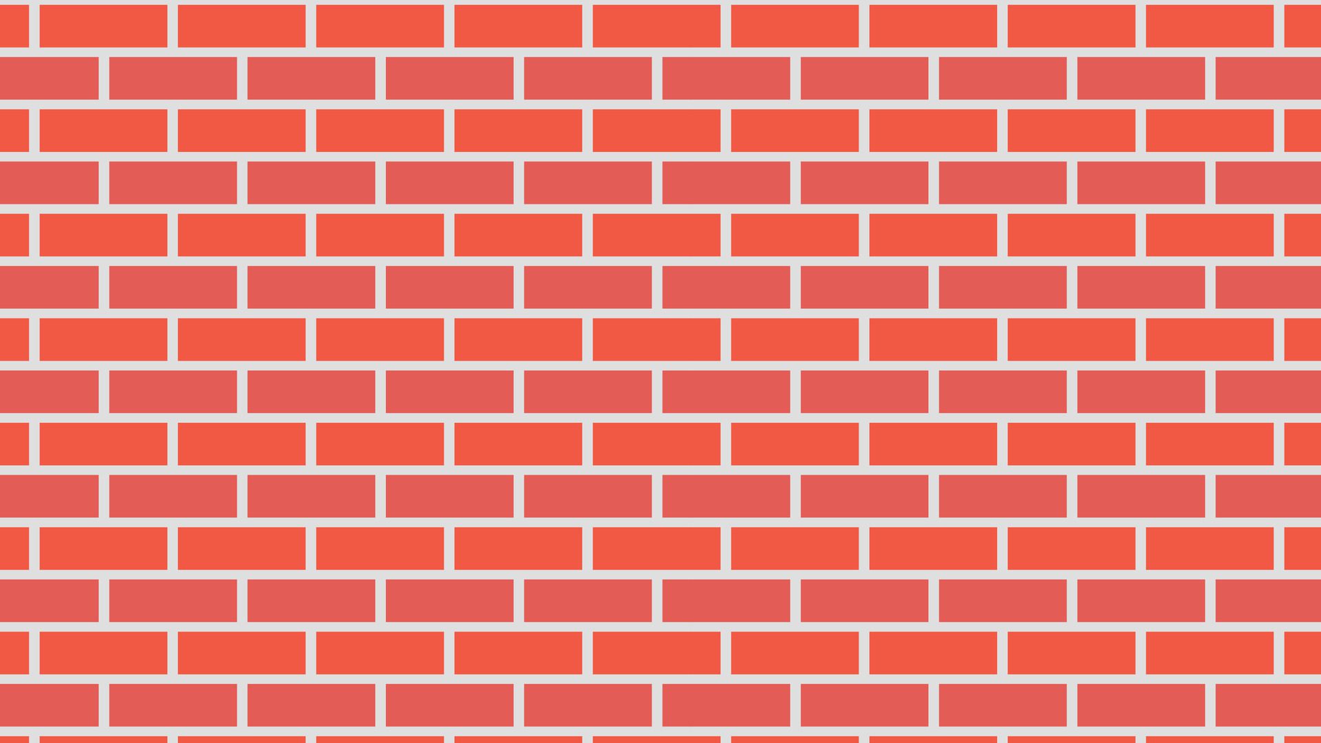 Seamless pattern of red bricks Free Vector