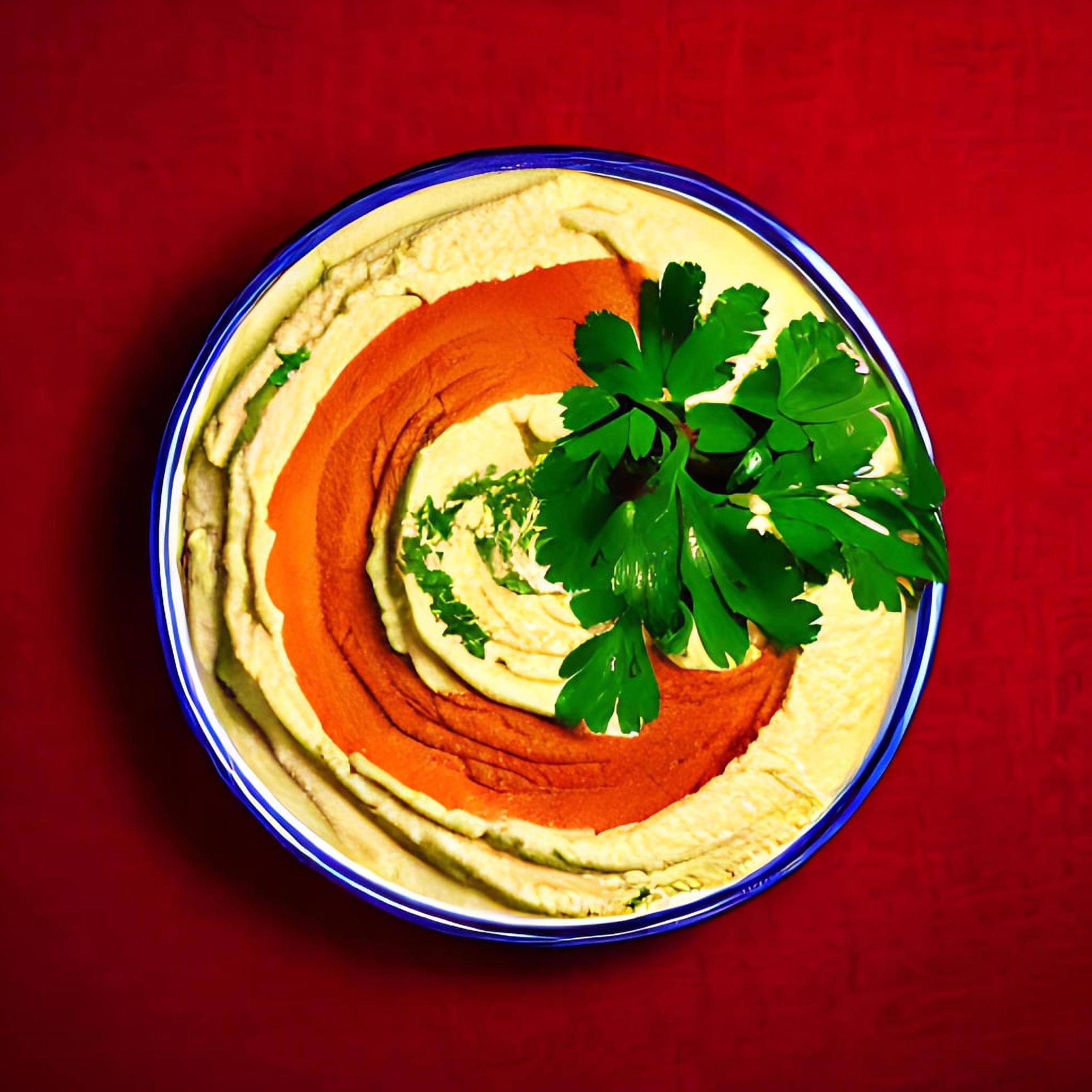 Healthy food. Traditional freshly made organic hummus. Stock Free