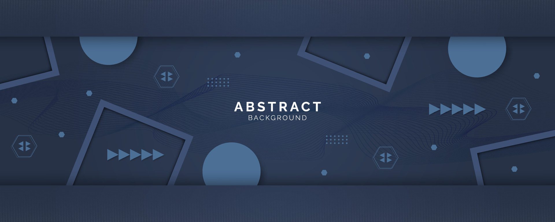 Futuristic dark blue abstract background with lines and shadow, geometric shape overlap layers, graphic pattern banner template design Free Vector