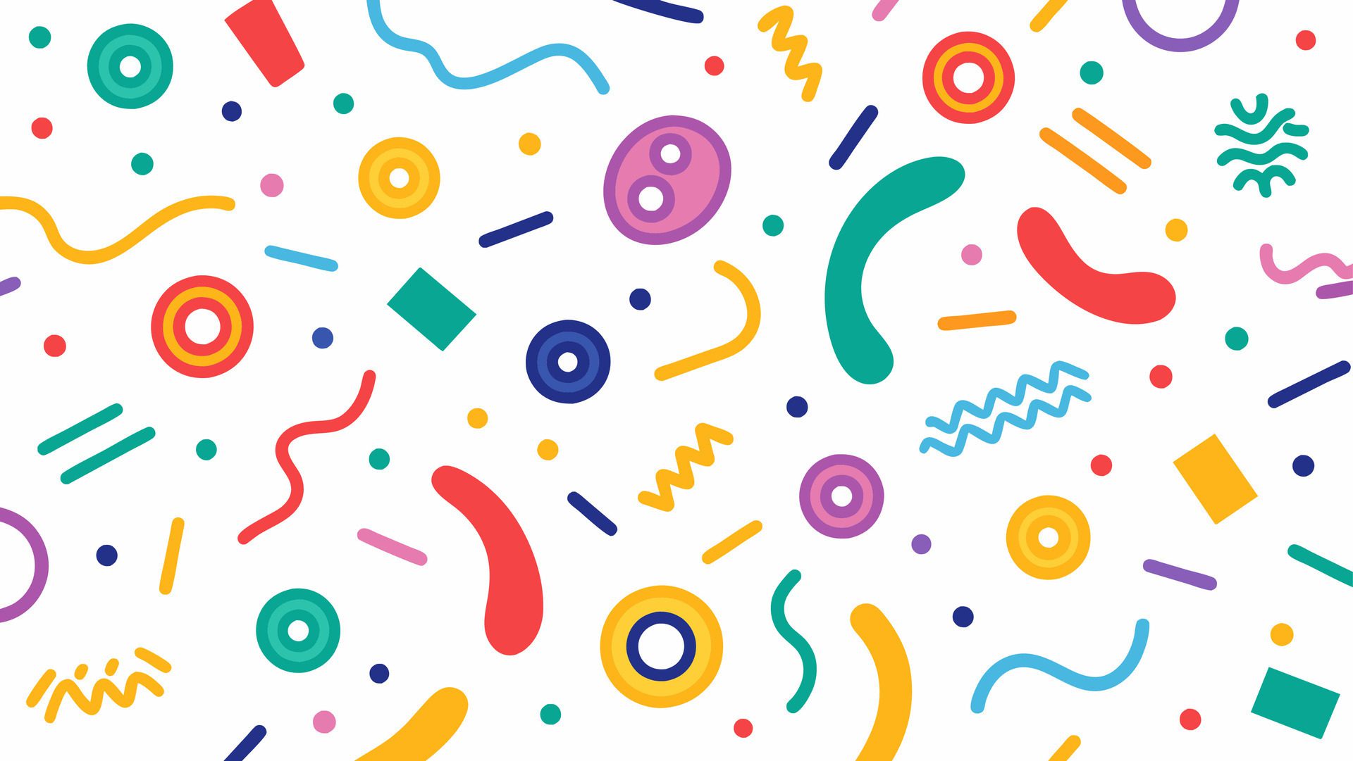 Playful Doodle Pattern, Ideal for Children Free Vector