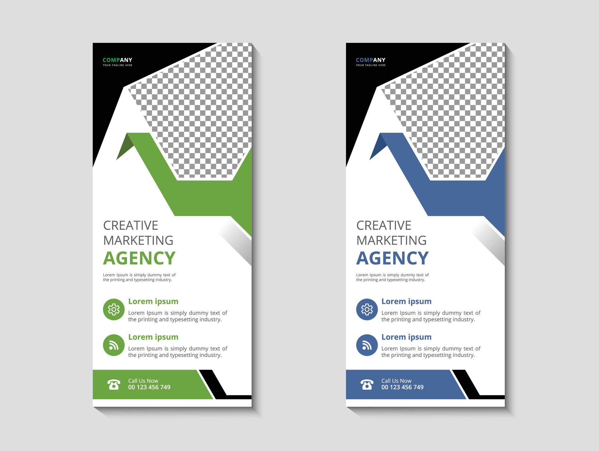 Business Marketing rollup banner design, corporate Business rollup banner Template Design. Digital Marketing Agency rollup banner design. Free Vector