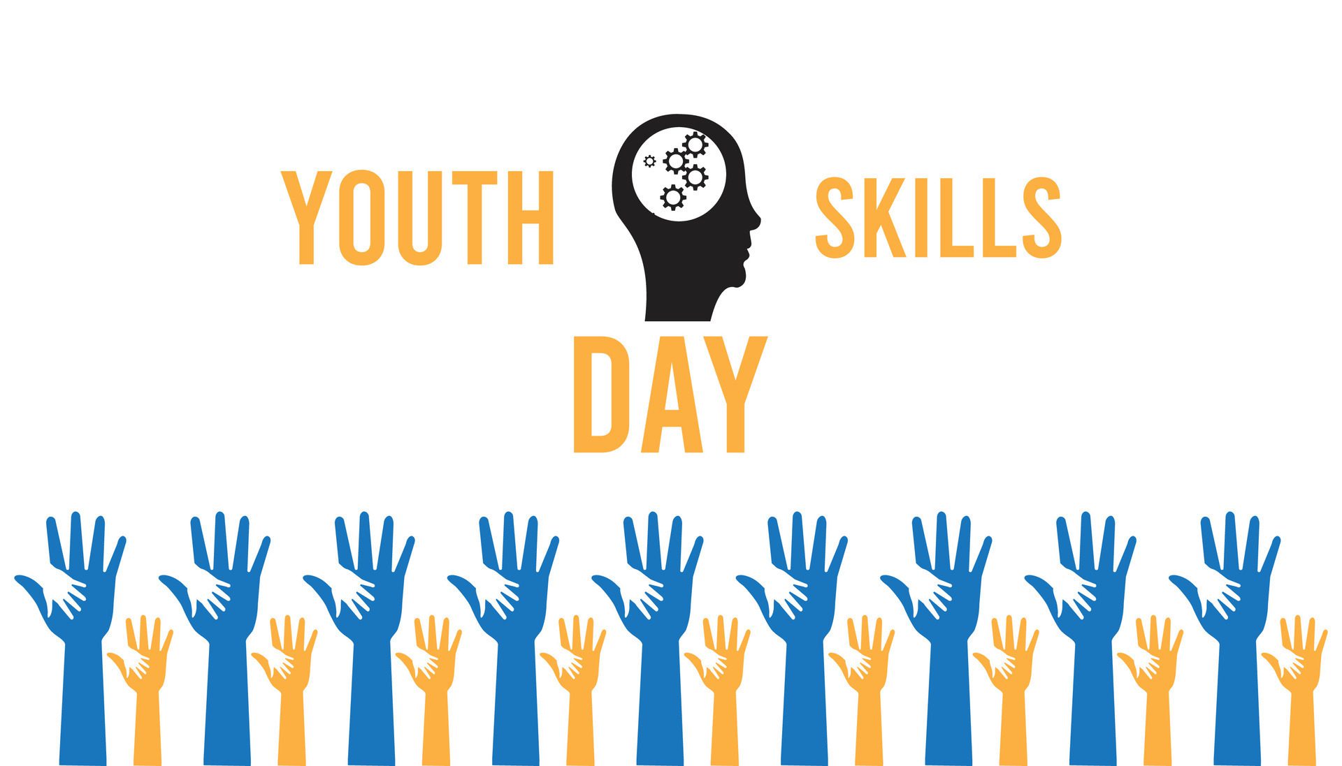 world youth skills day observed every year in July. Template for background, banner, card, poster with text inscription. Free Vector