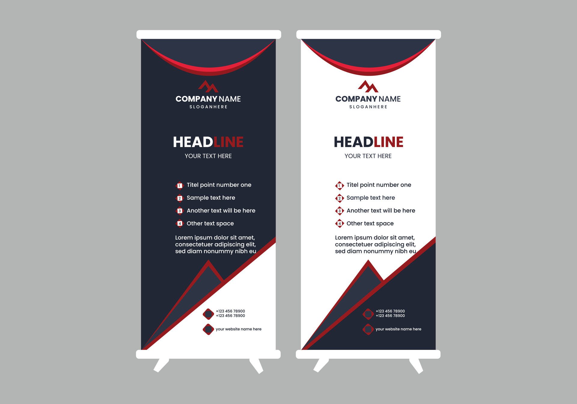 BUSINESS ROLL UP BANNER DESIGN Free Vector