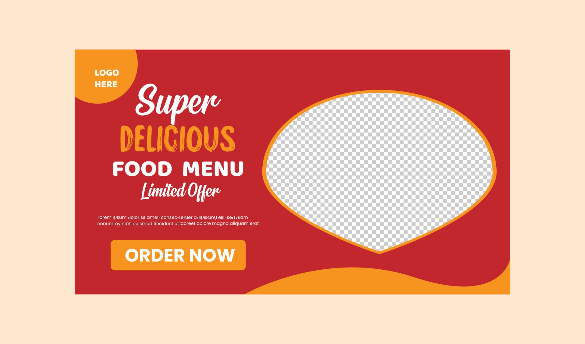 creative food web banner Free Vector