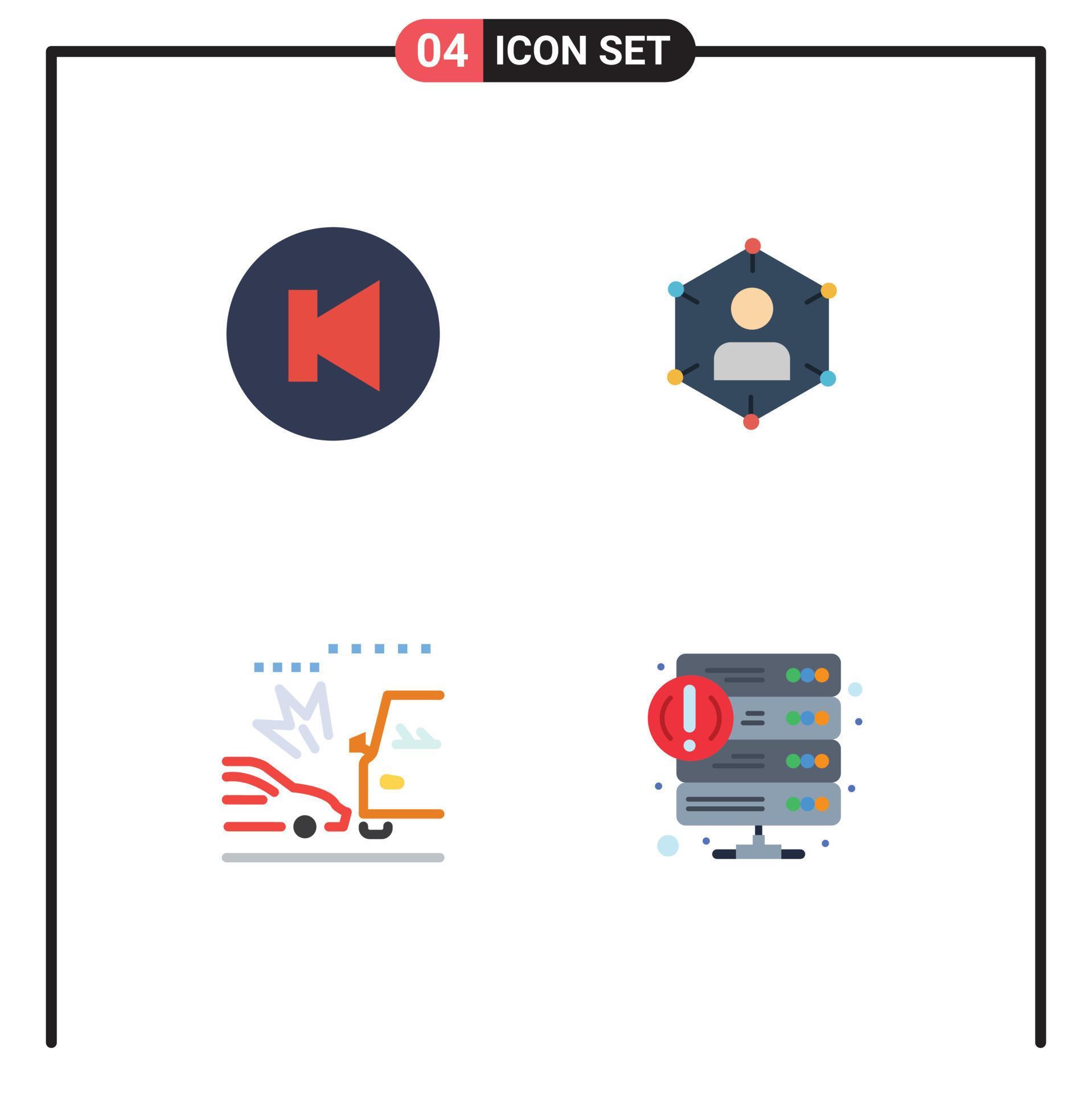 4 Universal Flat Icon Signs Symbols of arrow user connection people car Editable Vector Design Elements Stock Free