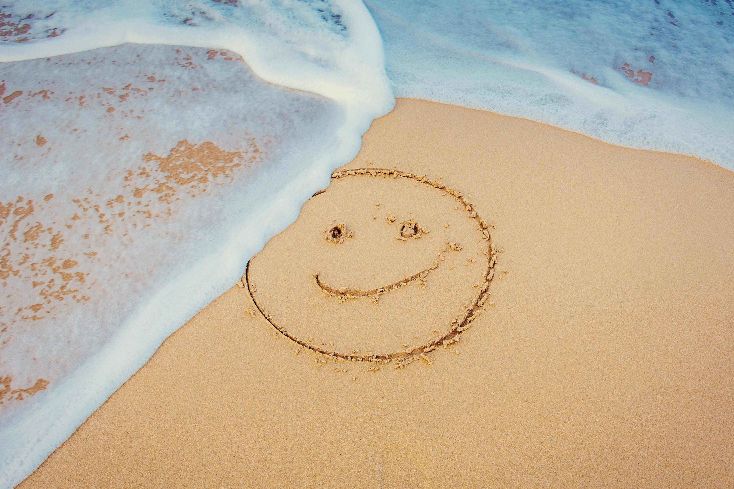 The drawings in the sand at the beach Stock Free