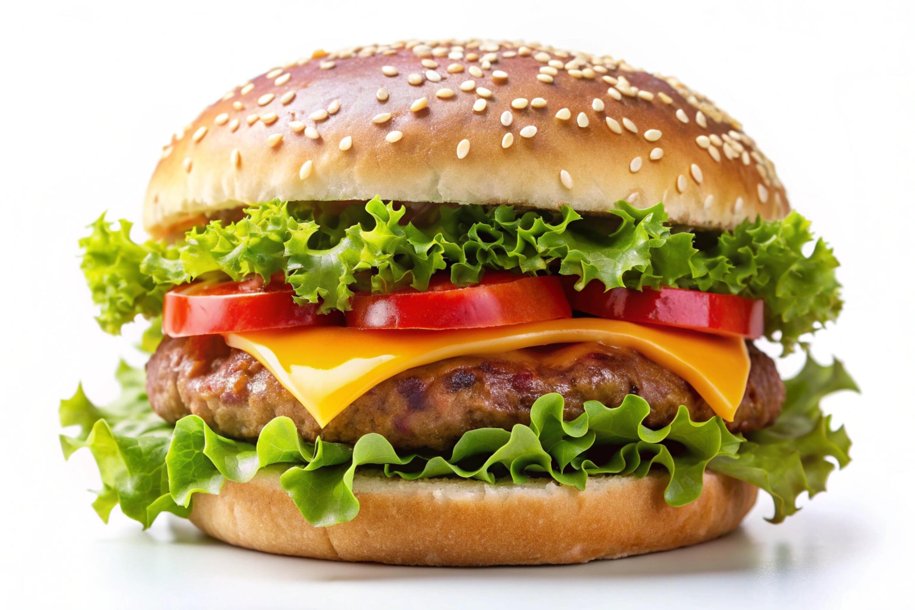 Burger photo isolated on clean background Stock Free