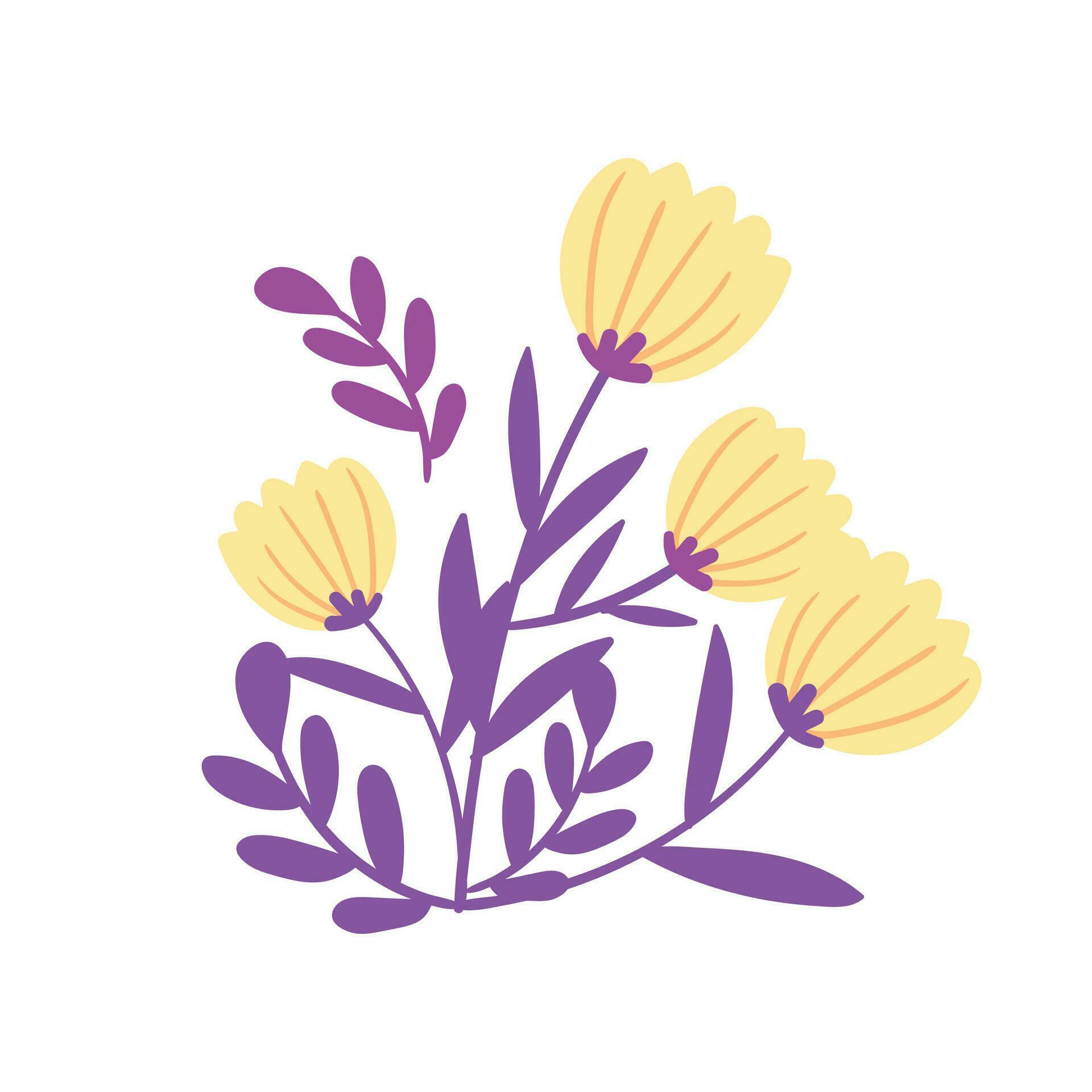 Vector spring flower concept illustration on white Stock Free