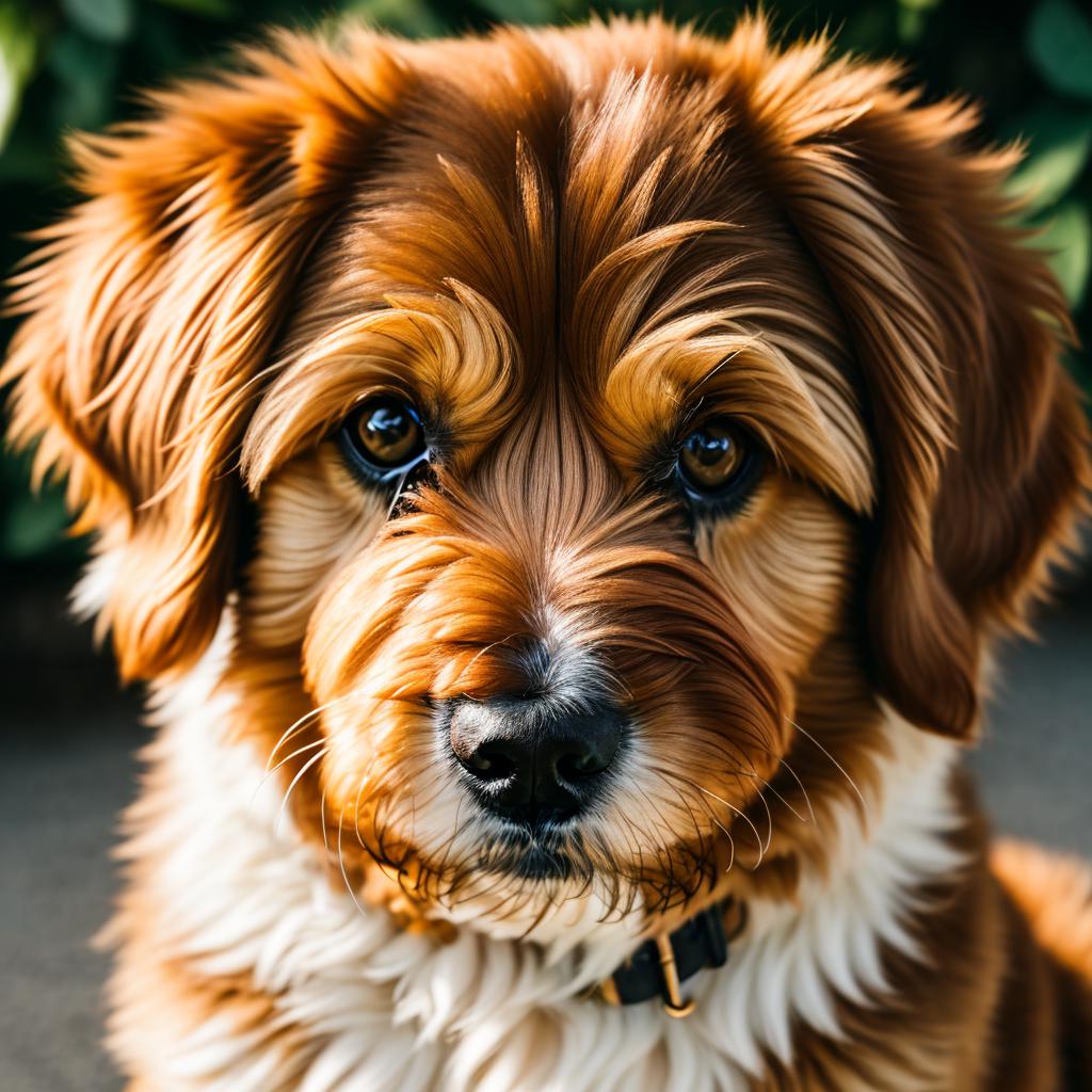 Apricot colored cavapoo dog, by @ai_generated