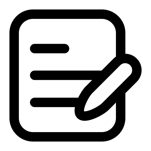 Edit, document icon