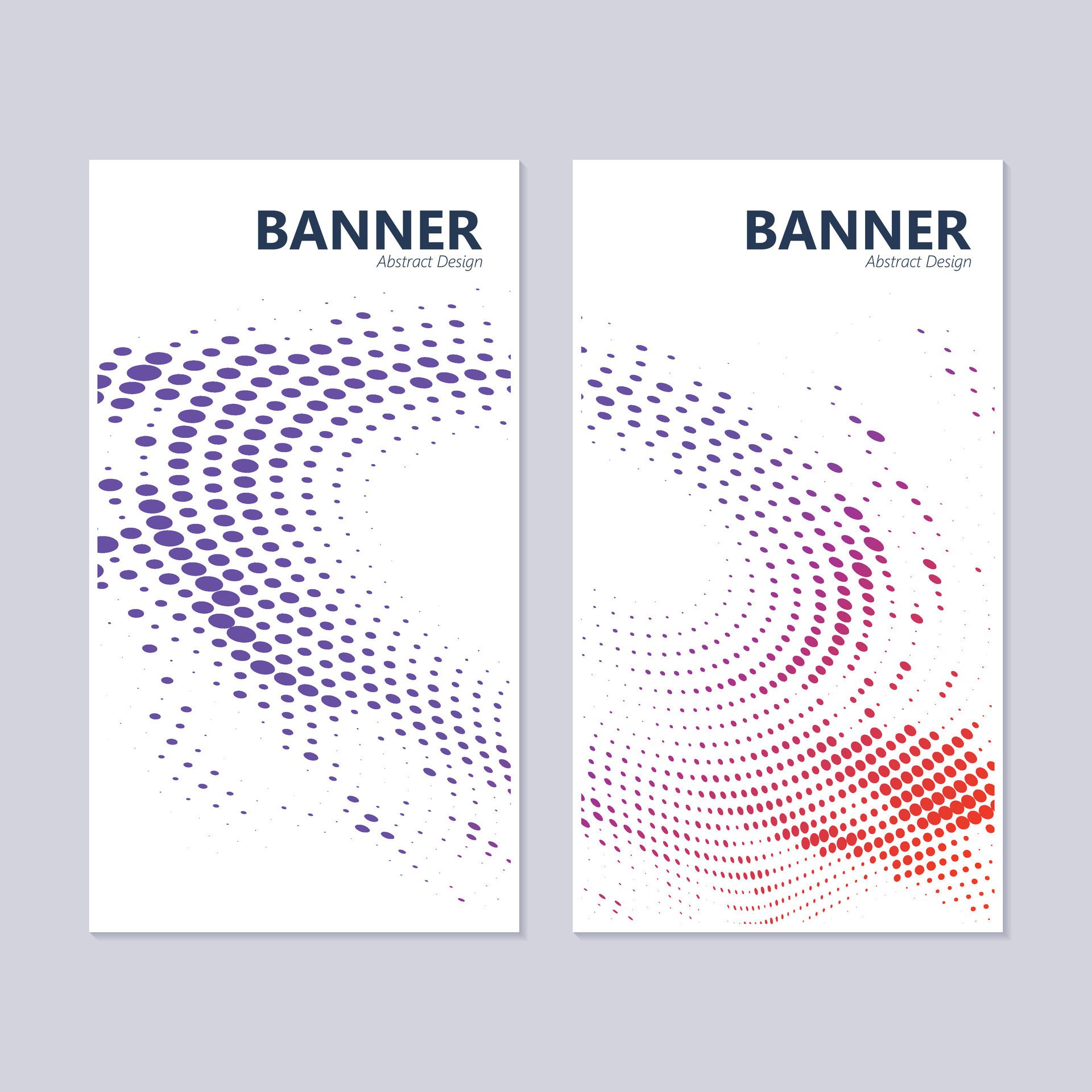 colorful abstract dot banner design Free Vector