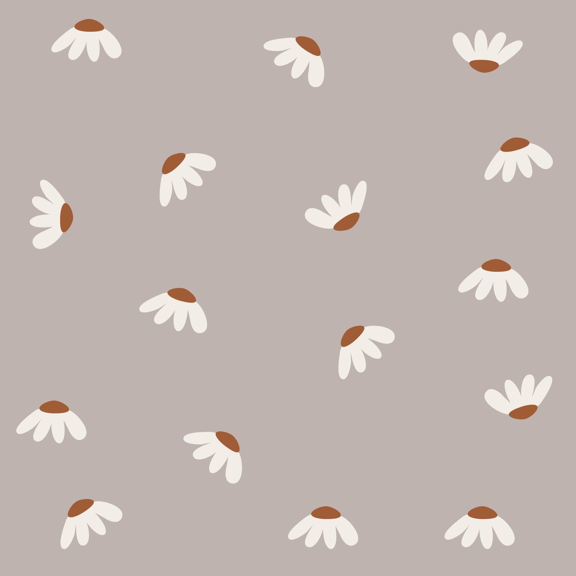 Boho pattern with neutral color. Nature motives, flowers, nursery pattern suitable for kids fabric pattern Stock Free