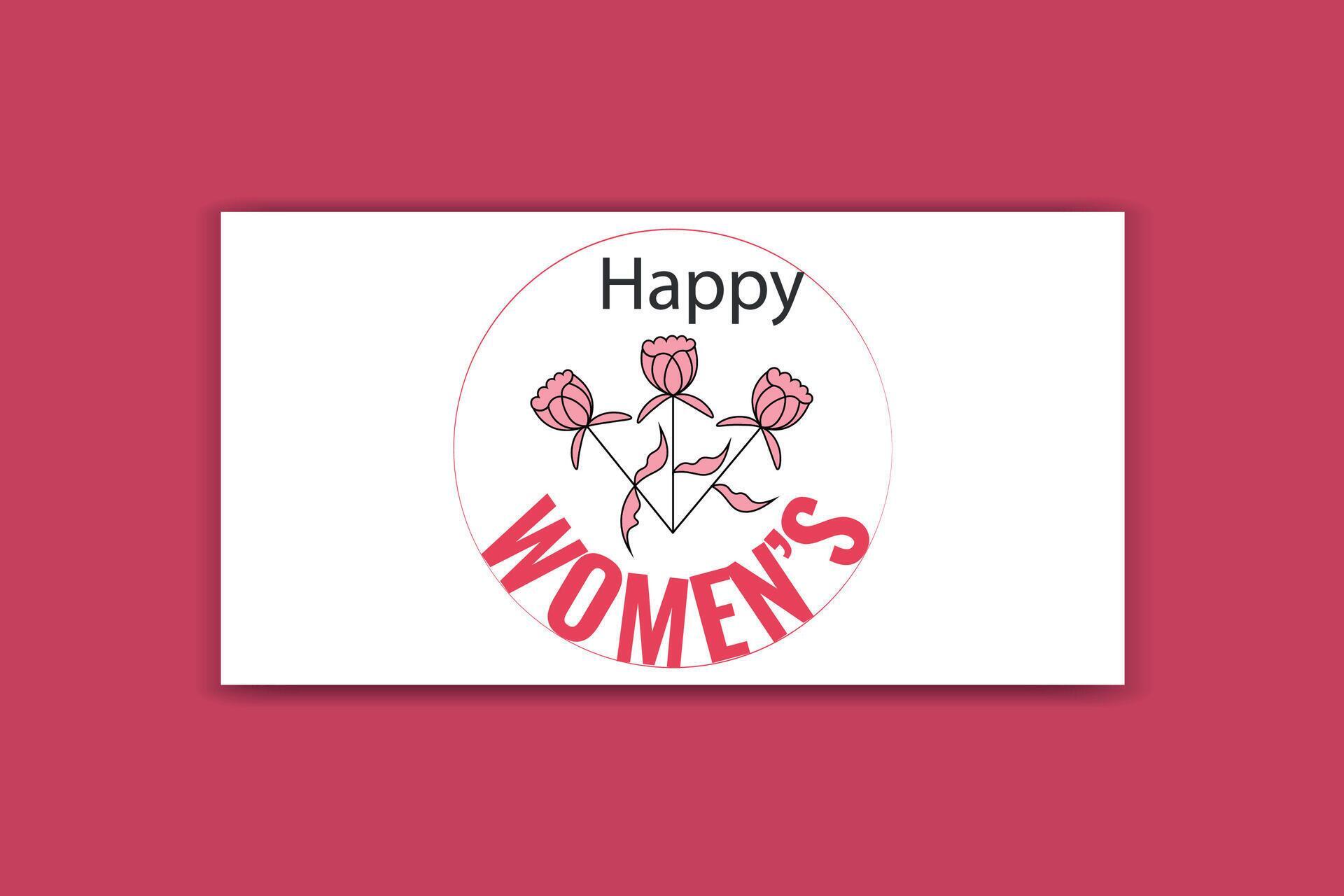 women’s day social media flower design template Stock Free