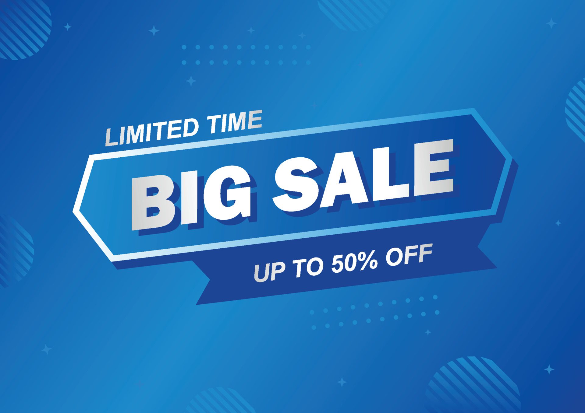 Big Sale Banner Template Promotion Free Vector