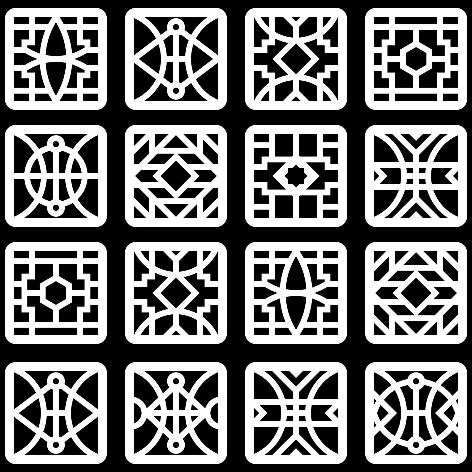 simple geomteric pattern for decoration, background, panel, and CNC Cutting Free Vector