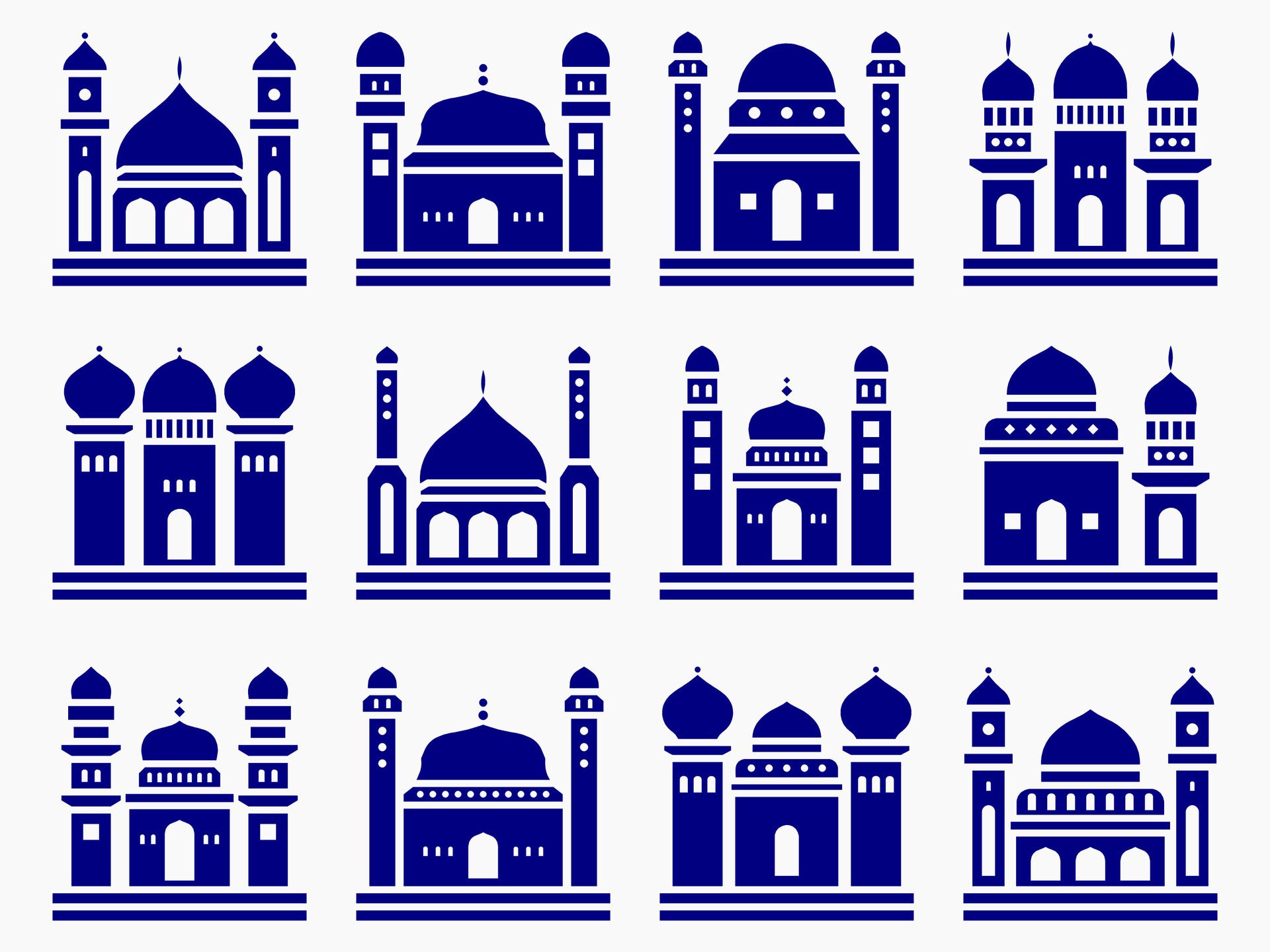 Mosque muslim pattern for decoration, background, panel, and cnc cutting Free Vector