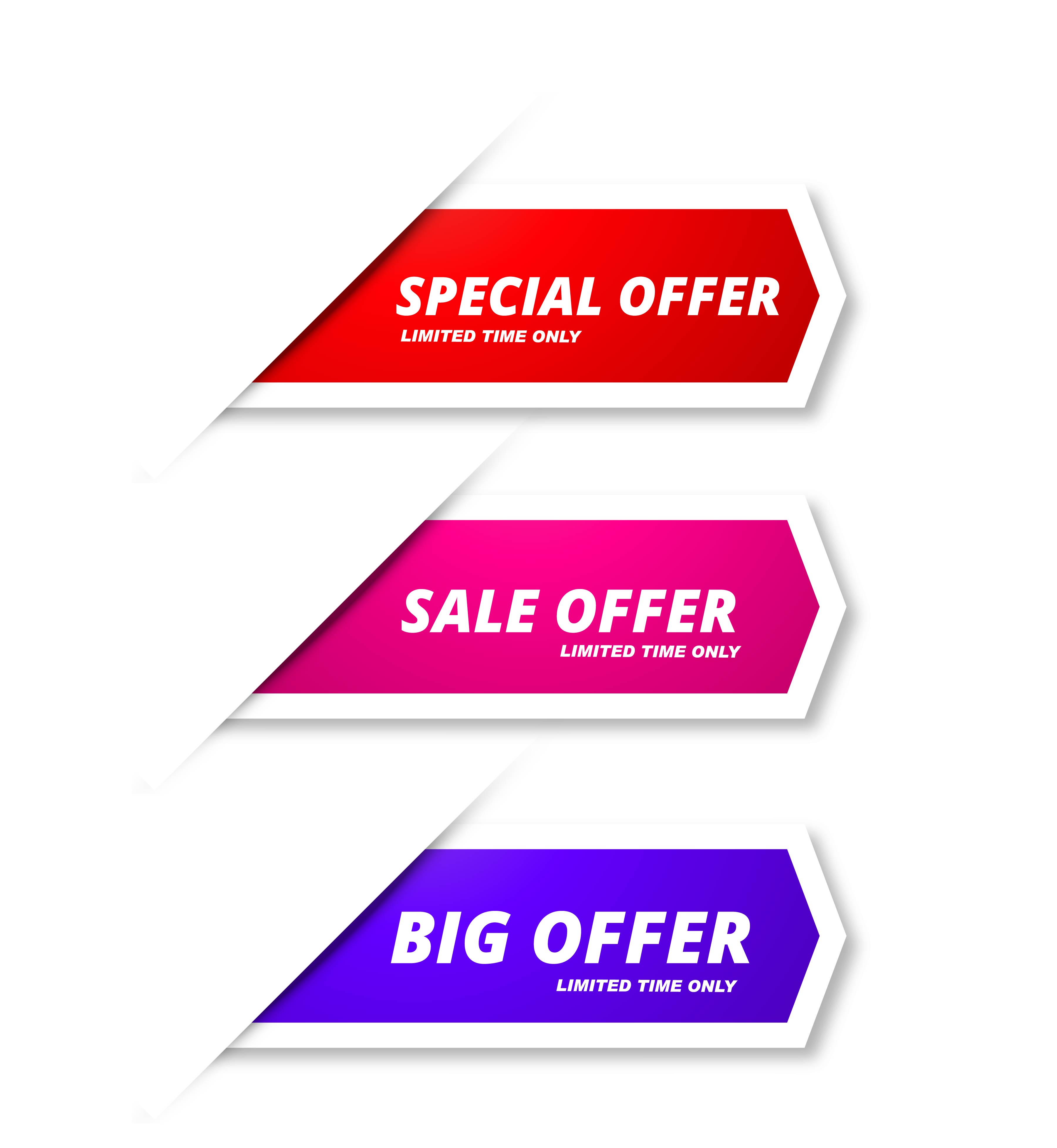 Abstract sale banners colorful template design Free Vector