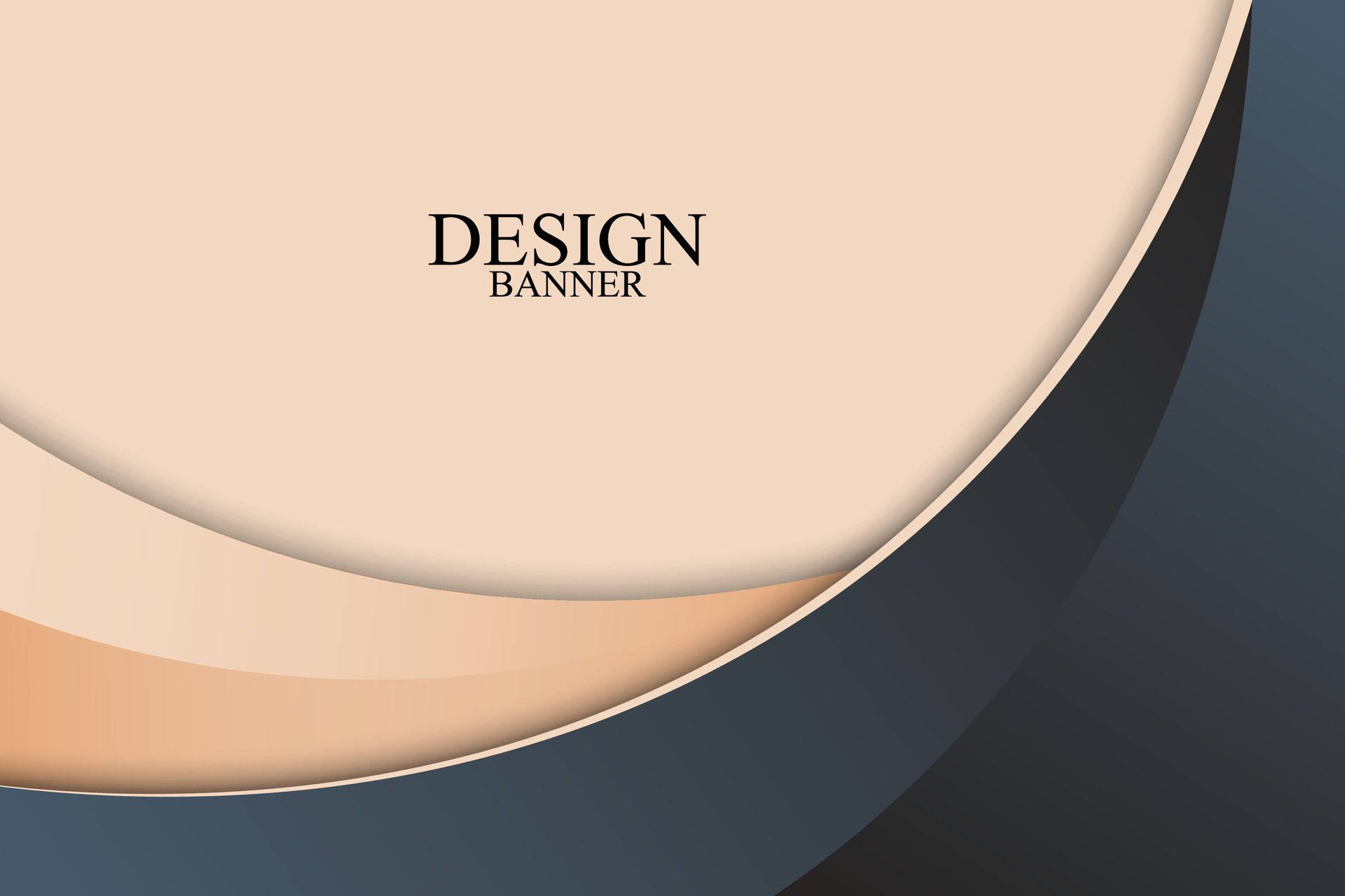 Business banner background with curve shape. Free Vector