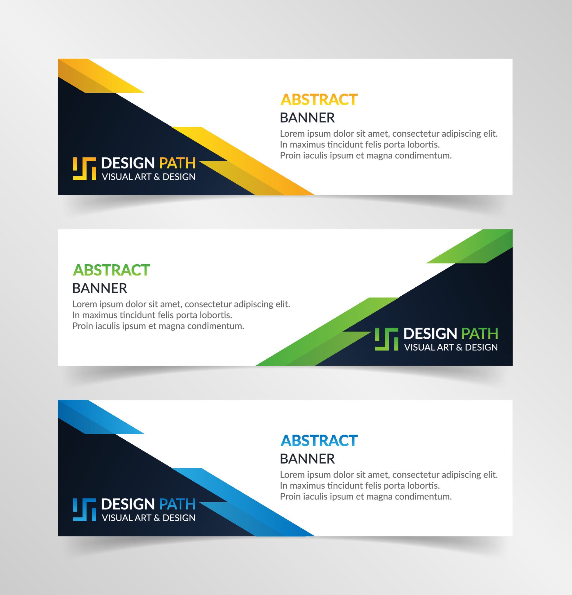 Abstract banner modern template Free Vector