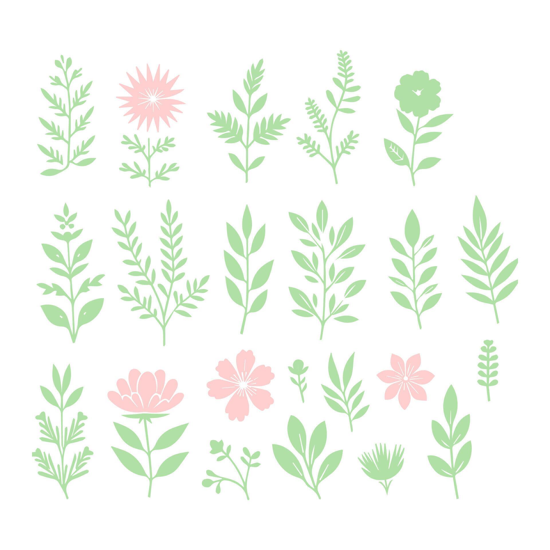 floral backdrop decorated with gorgeous multicolored blooming flowers and leaves border. Spring botanical flat vector illustration on white background Stock Free