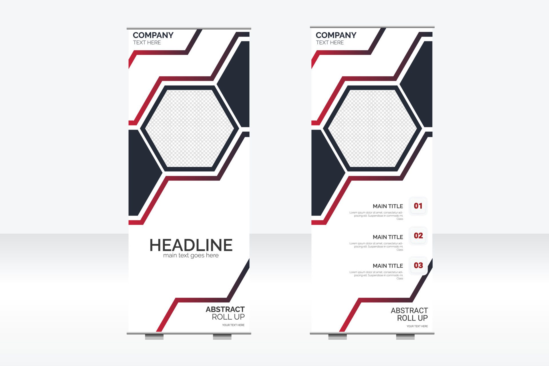 Corporate business roll up or stand banner template Free Vector and Free SVG