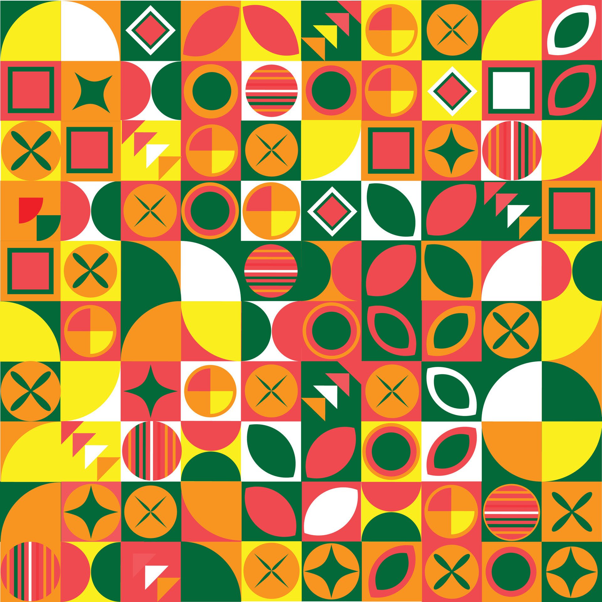 Premium Amazing Abstract Bauhaus pattern Design Free Vector