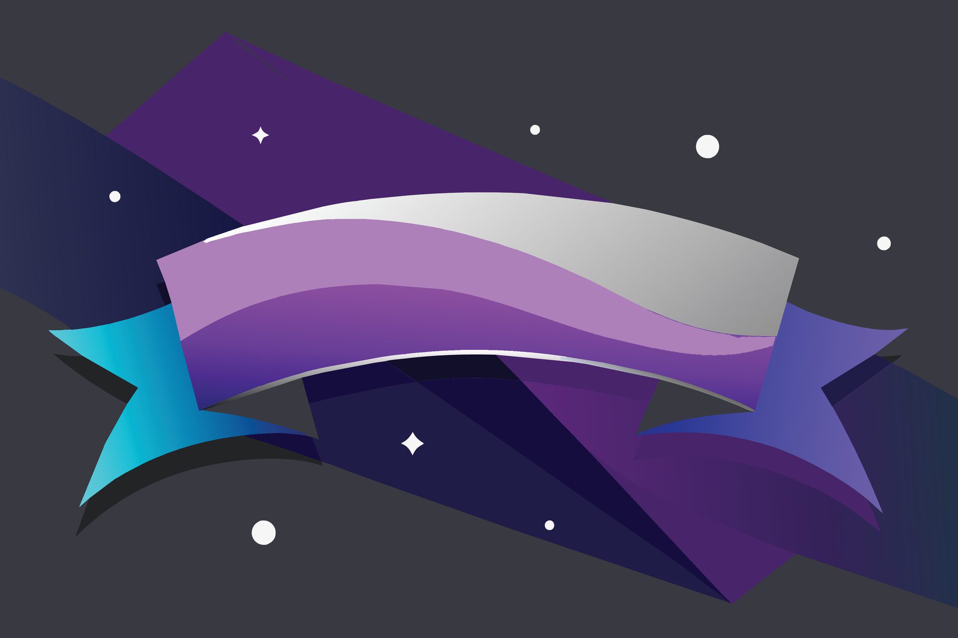 abstract glitter silver, purple, blue lights background. de-focused. banner Free Vector