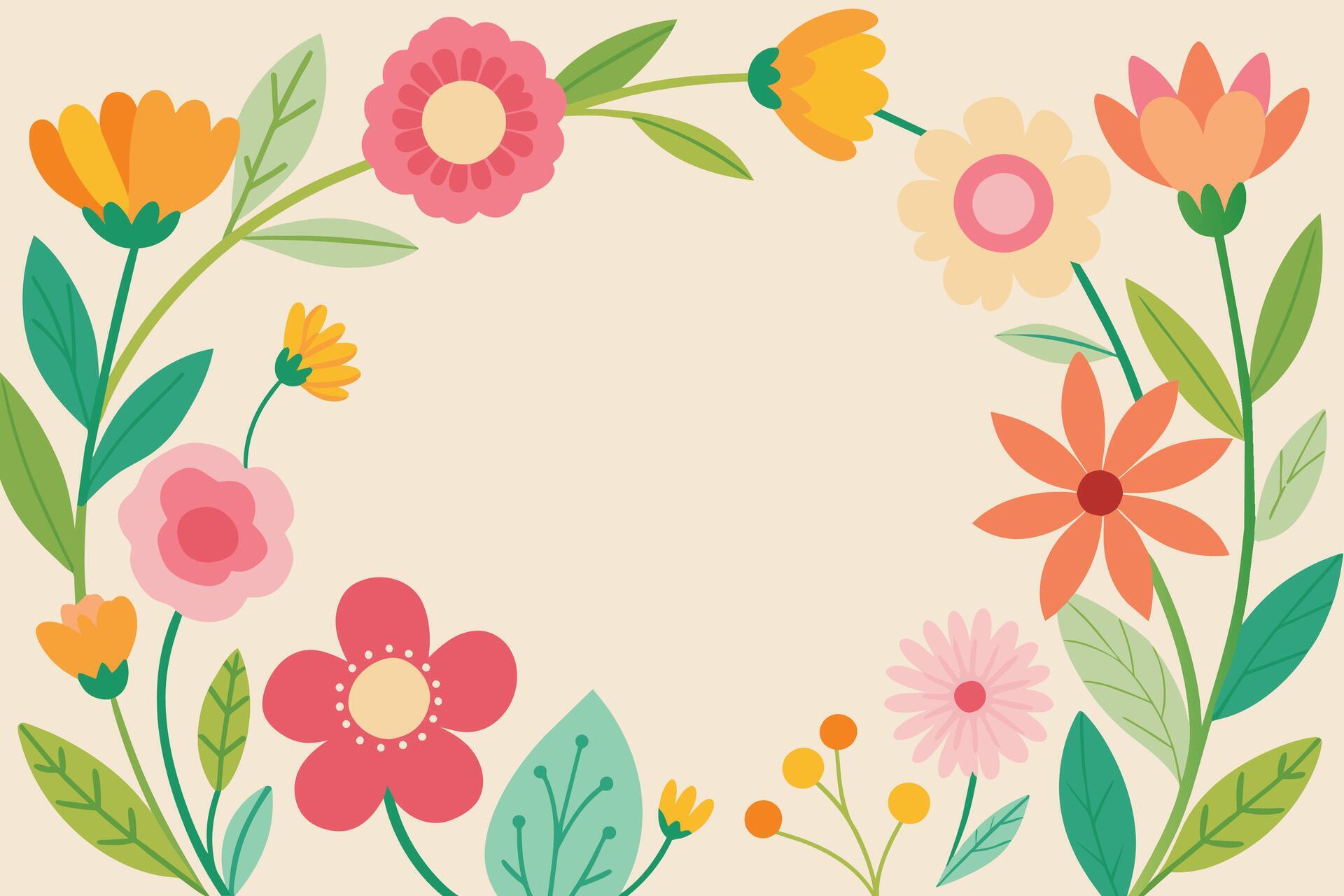 Spring Flower Frame Background Stock Free