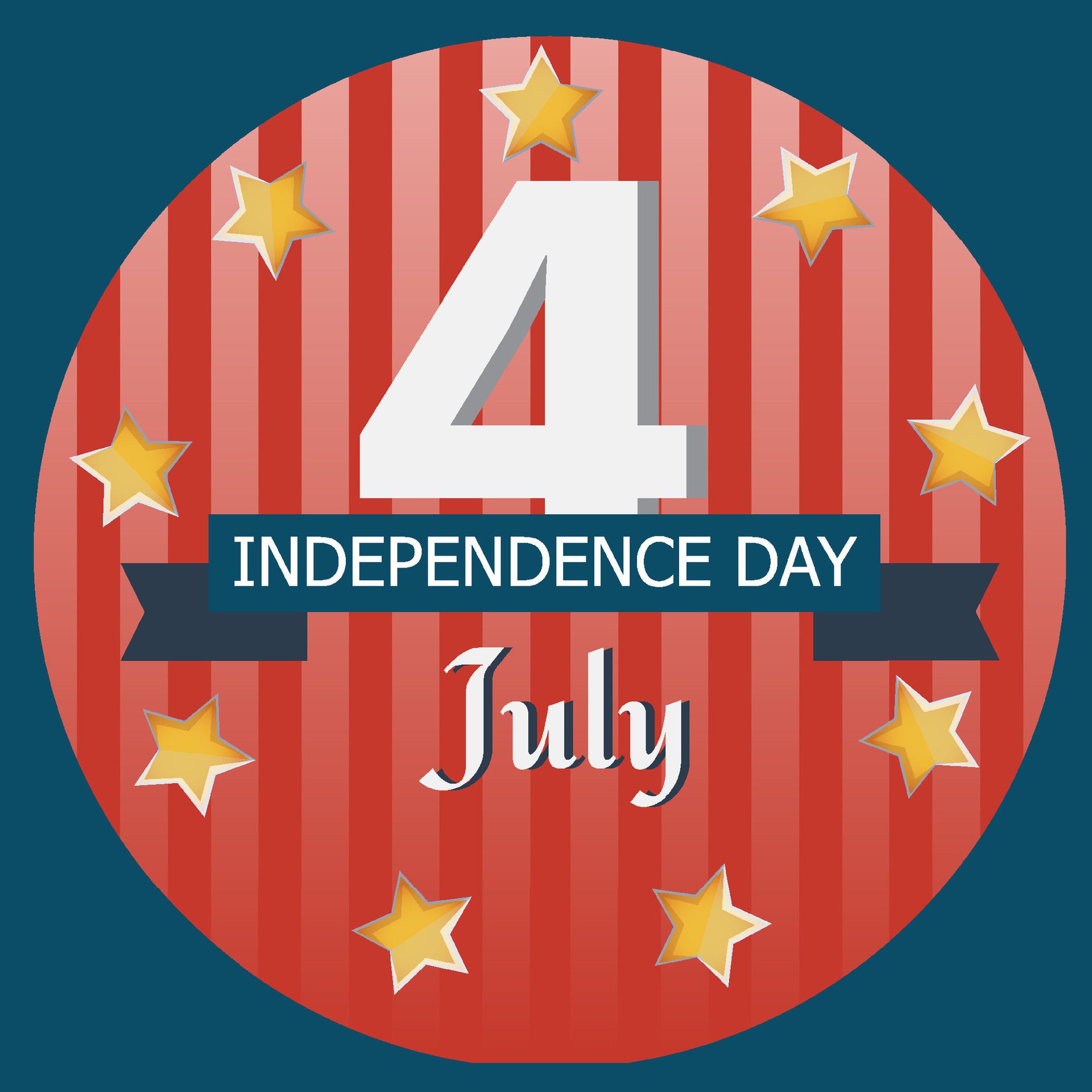 4th of July, USA celebration of Independence day – Banner illustration Free Vector