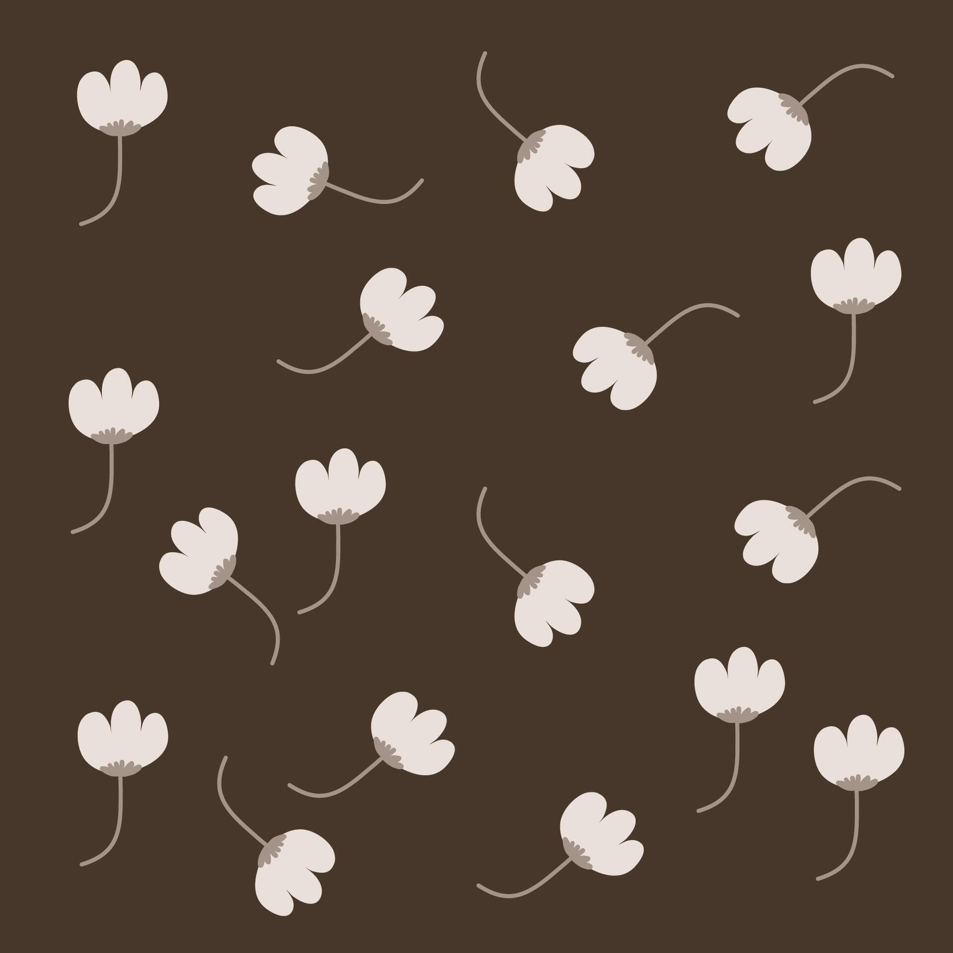 Boho pattern with neutral color. Nature motives, flowers, nursery pattern suitable for kids fabric pattern Stock Free