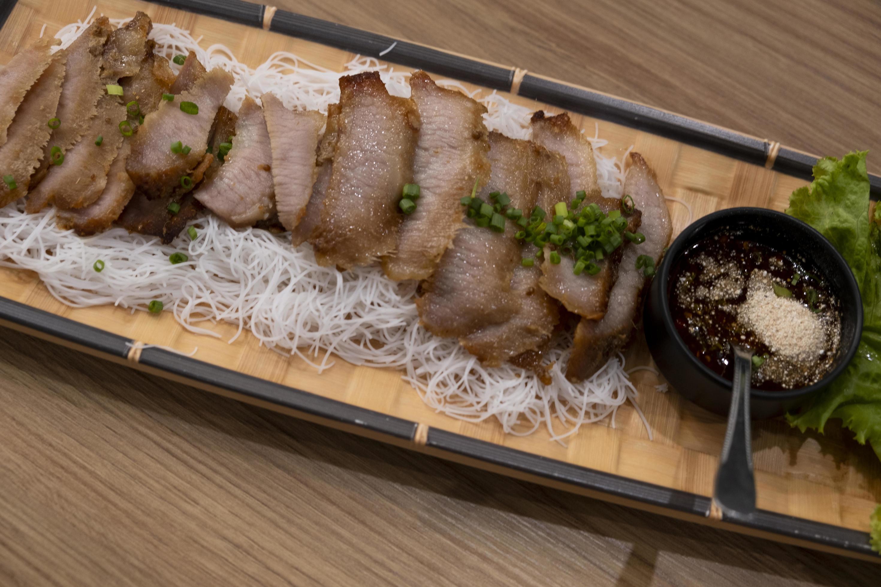 Grilled Pork with Rice Vermicelli Vietnamese Food Stock Free