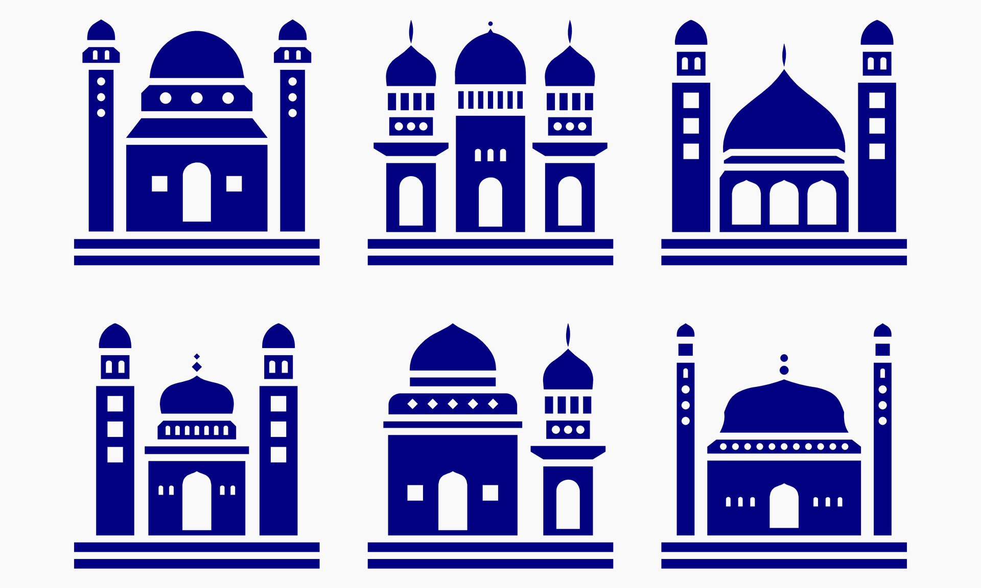 Mosque muslim pattern for decoration, background, panel, and cnc cutting Free Vector