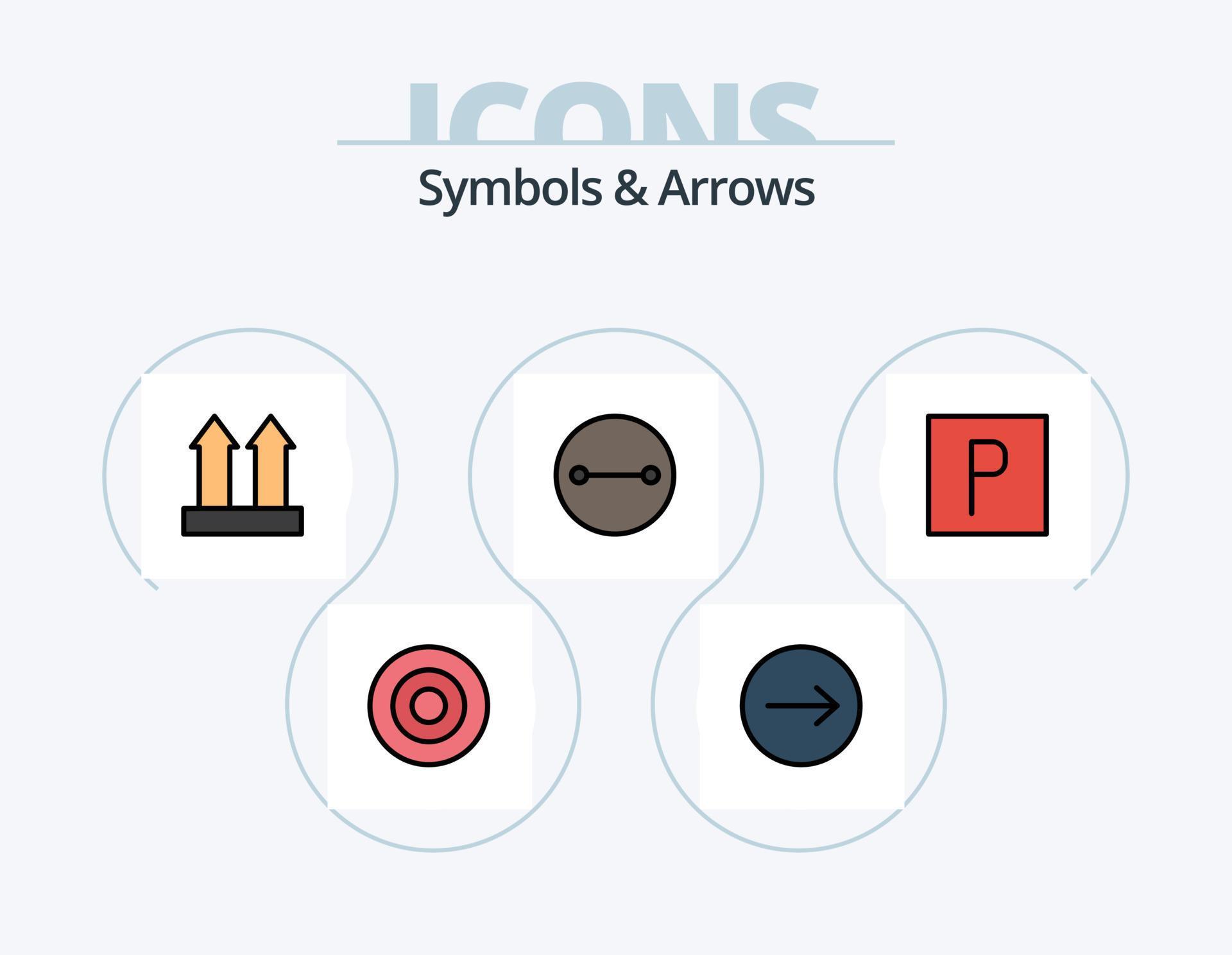 Symbols and Arrows Line Filled Icon Pack 5 Icon Design. traffic. directional. screen. arrows. left Stock Free