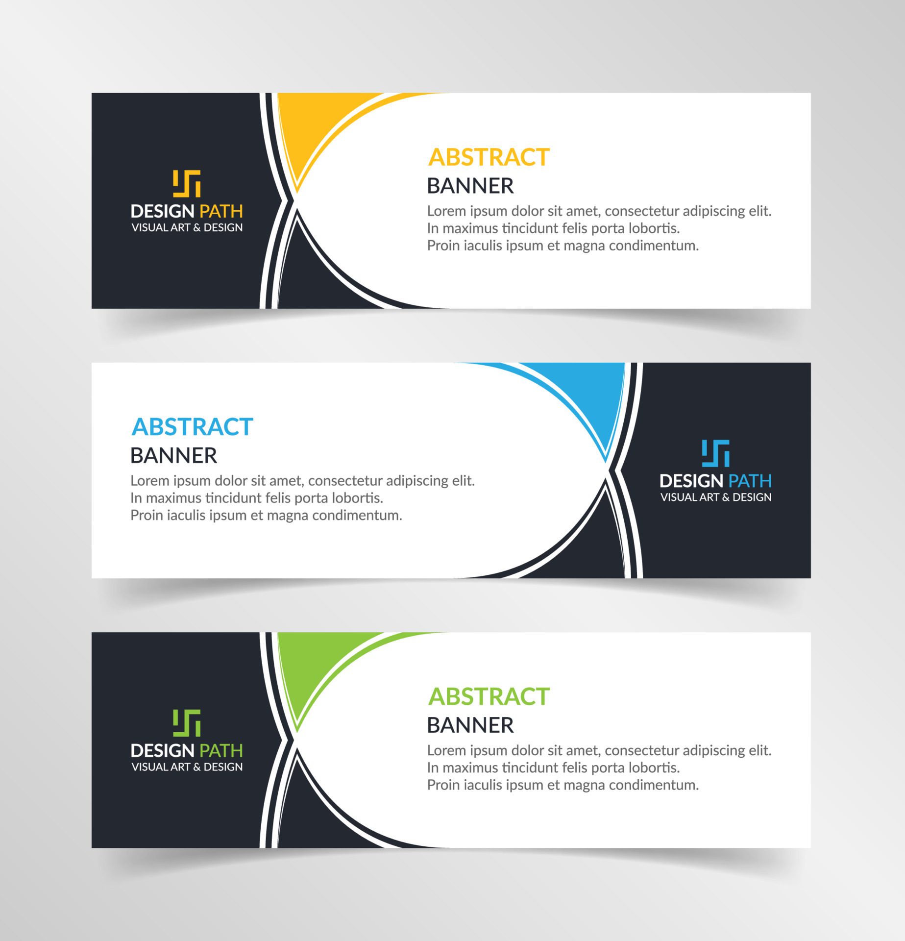 Vector abstract design modern banner web template Free Vector