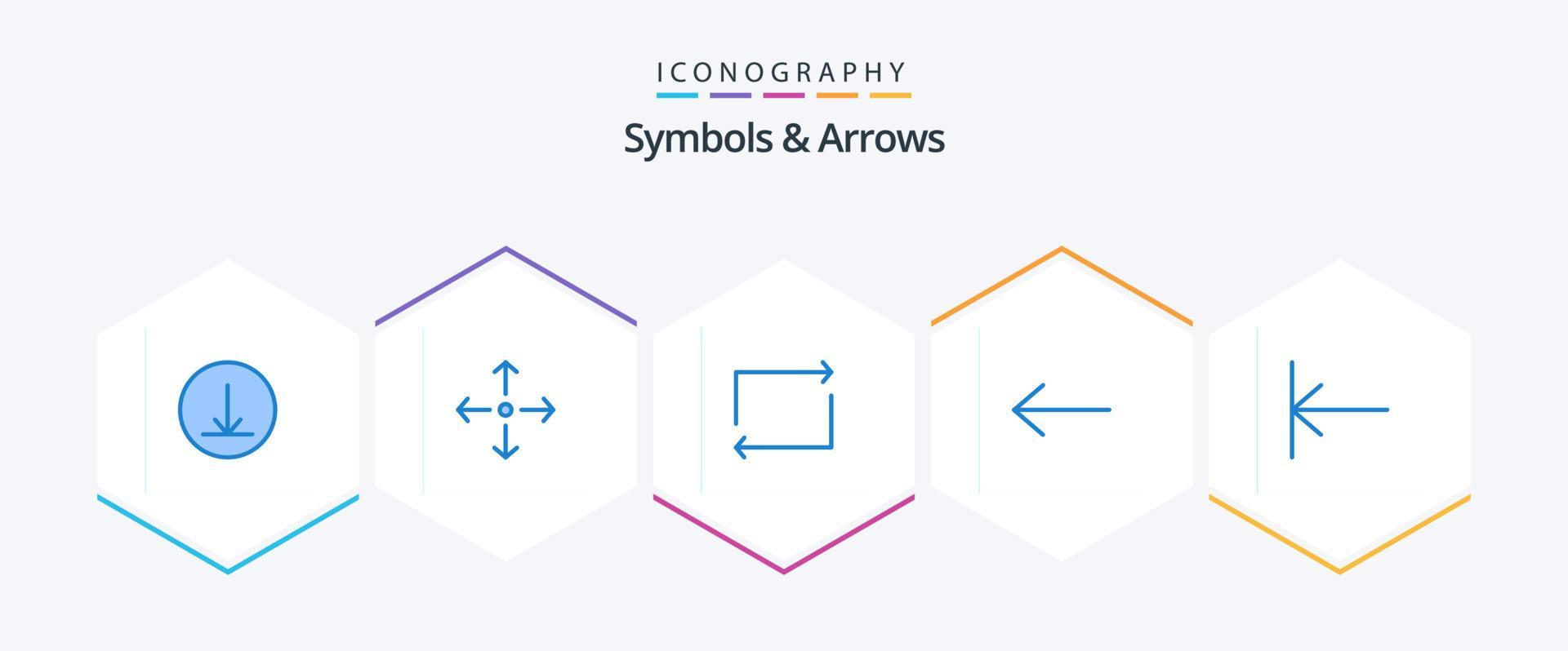 Symbols and Arrows 25 Blue icon pack including . arrow. start Stock Free