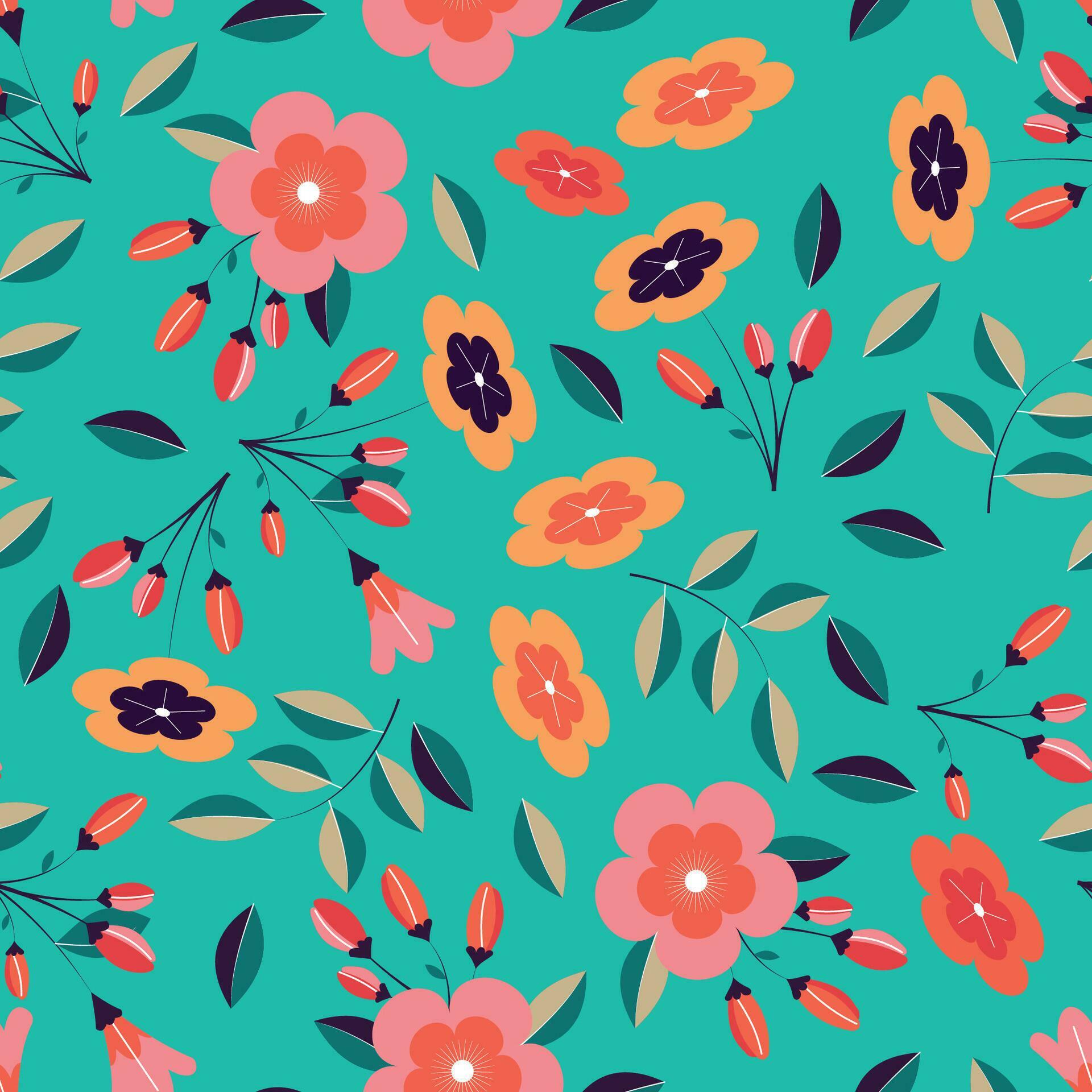 Abstract flower pattern background. Vector illustration. Stock Free