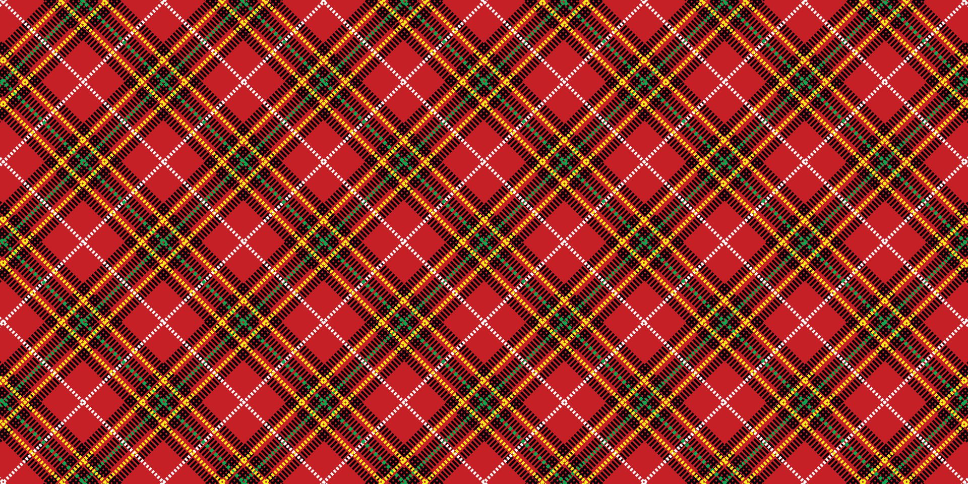 Red Black Yellow White Lumberjack plaid seamless pattern Free Vector